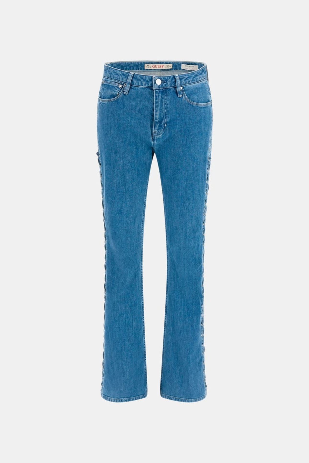 GUESS ECO SEXY FLARE LACE UP LACE UP BLUE 5