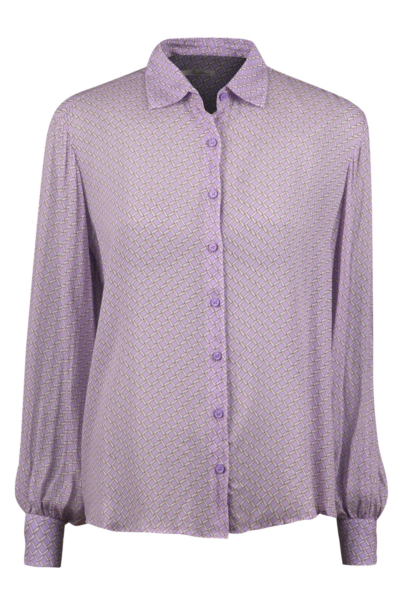 AMANDA SHIRT VOLUME SLEEVE LIGHT PURPLE PATTERN 1