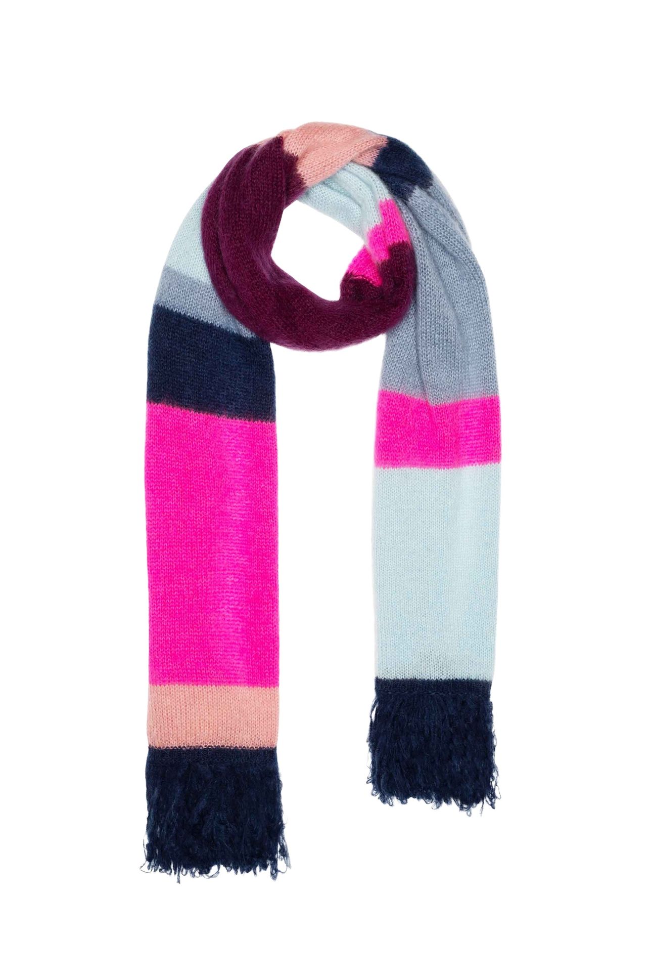 SHAWL - BRUSHED STRIPES BLUE 3