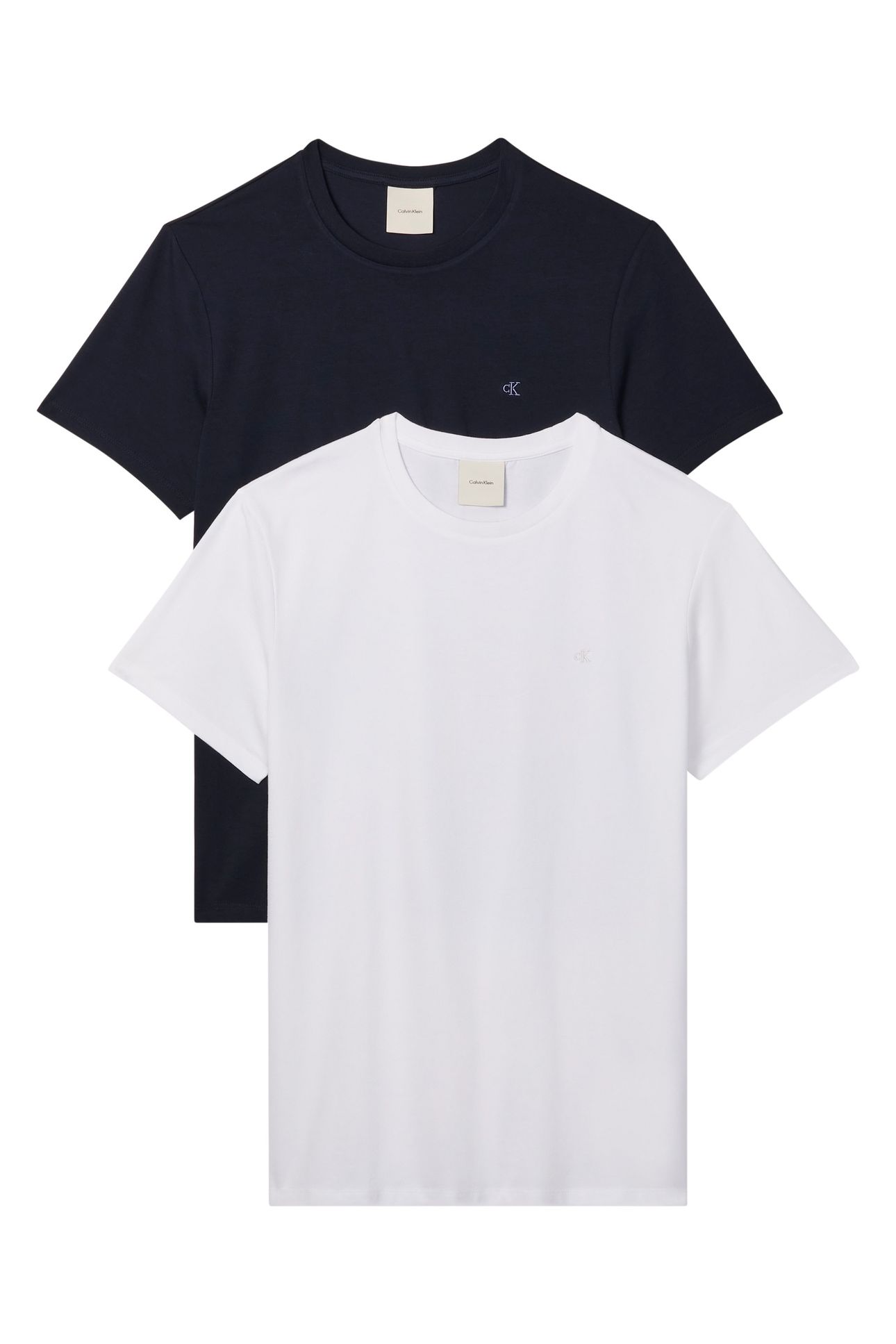 SS STRETCH COTTON TEE BRIGHT WHITE/DARK SAPPHIRE 5