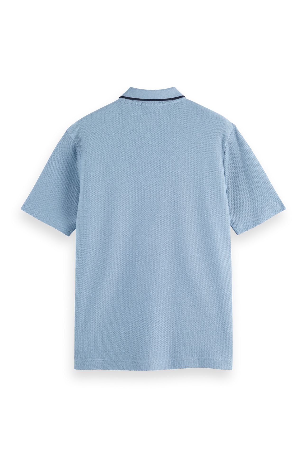 RELAXED-FIT STRUCTURED POLO FADED DENIM 2
