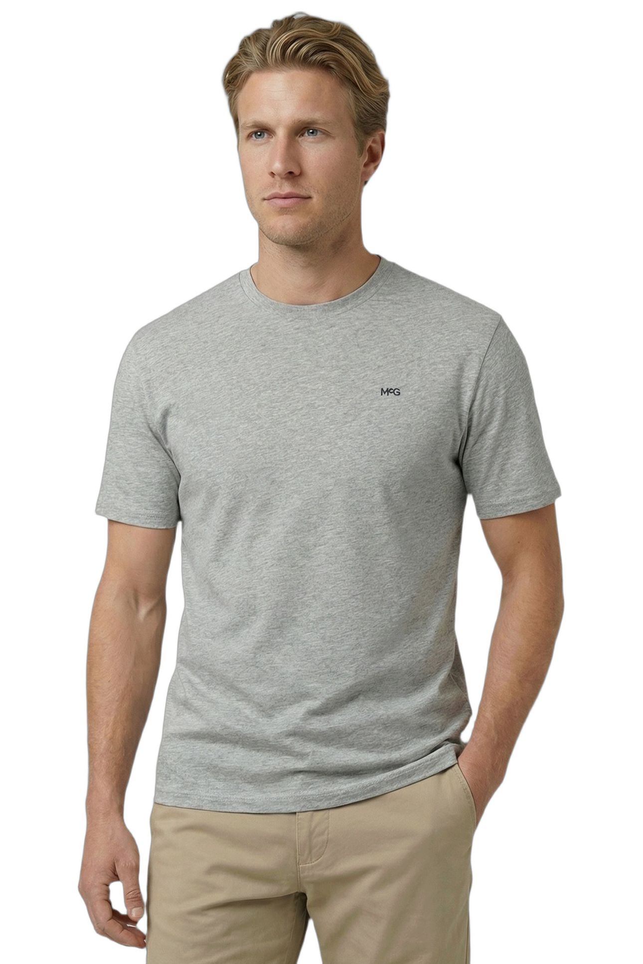 ESSENTIAL MCG EMBR T-SHIRT MEDIUM GREY MELANGE 1