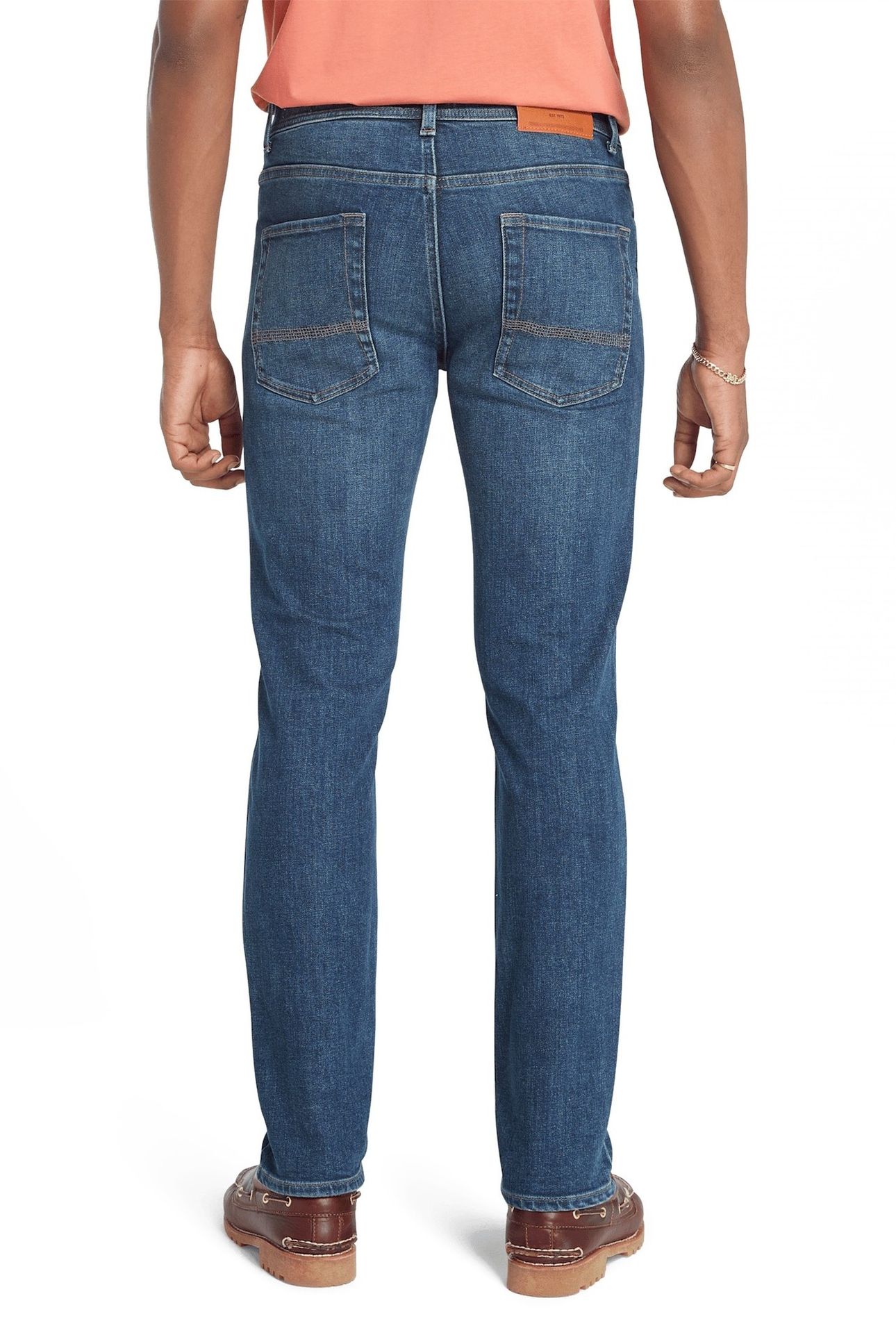 STRETCH DENIM PANT STRAIGHT MEDIUM BLUE 3