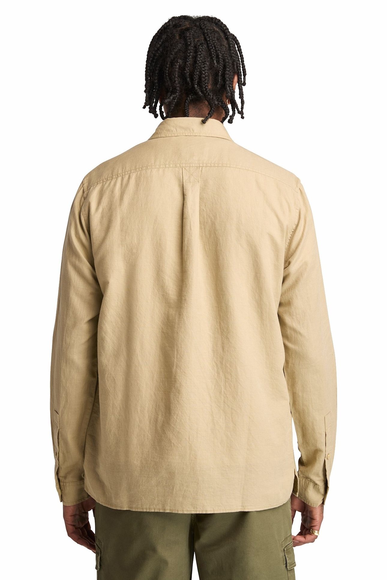 COTTON/LINEN POCKET LS SHIRT LEMON PEPPER 1