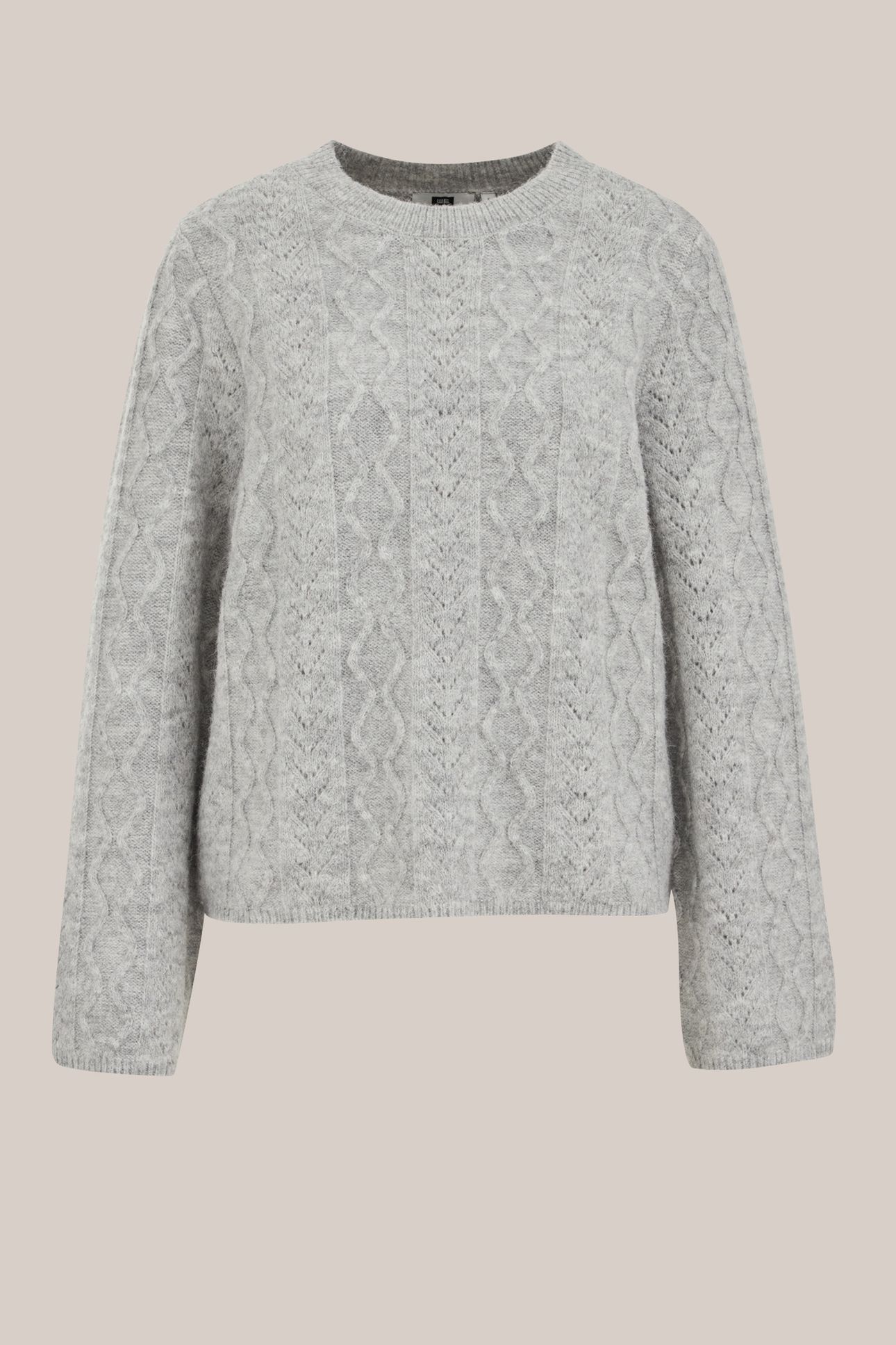 KNITTED PULLOVER LIGHT GREY 4