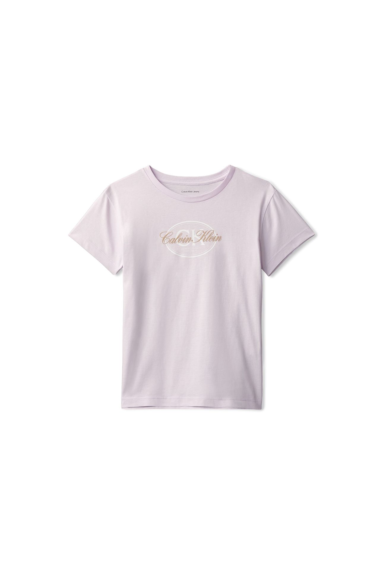 GIRLS CK SCRIPT SS T-SHIRT ISLAND LILAC 5
