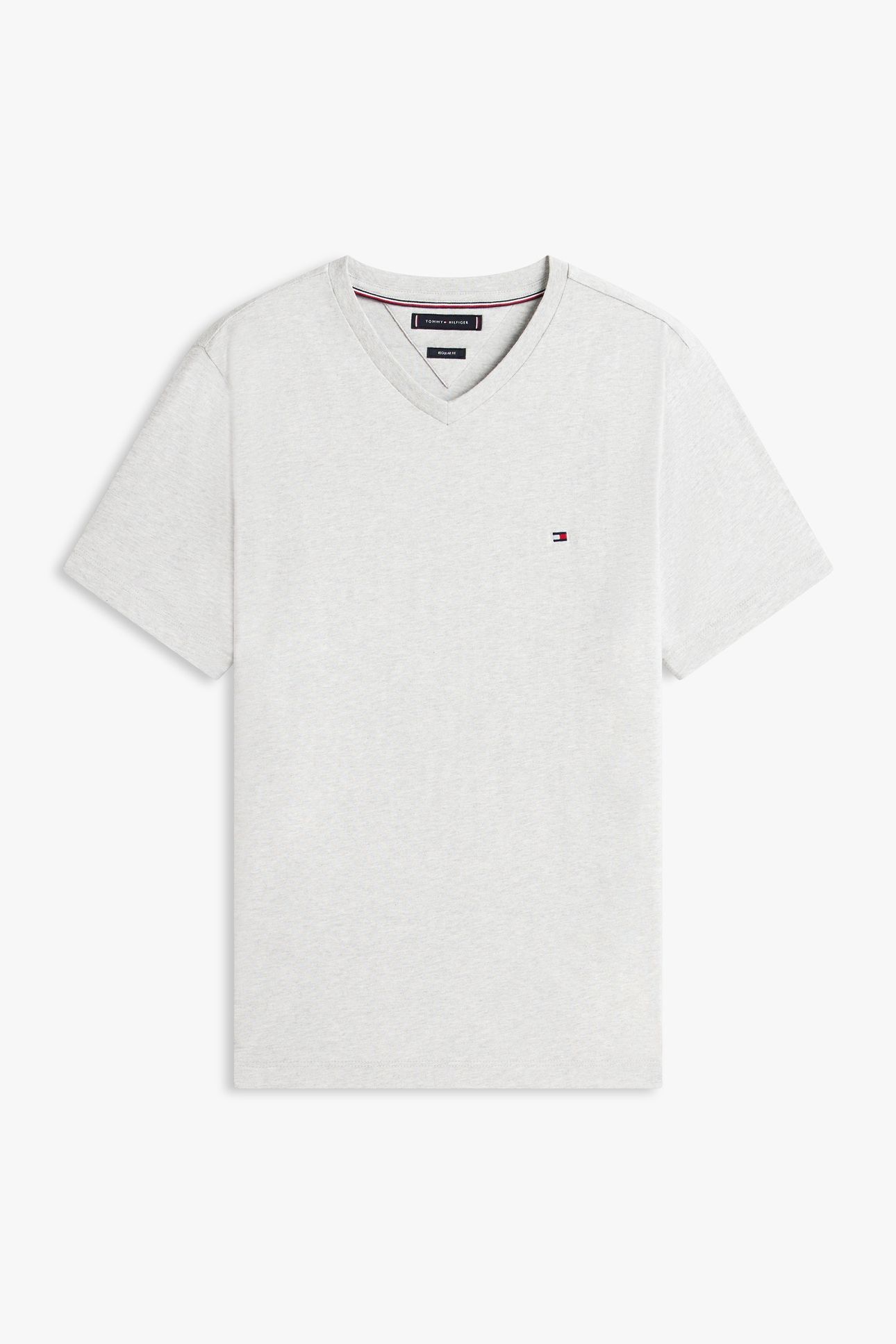 ESSENTIAL V-NECK TEE LIGHT GREY HEATHER 4