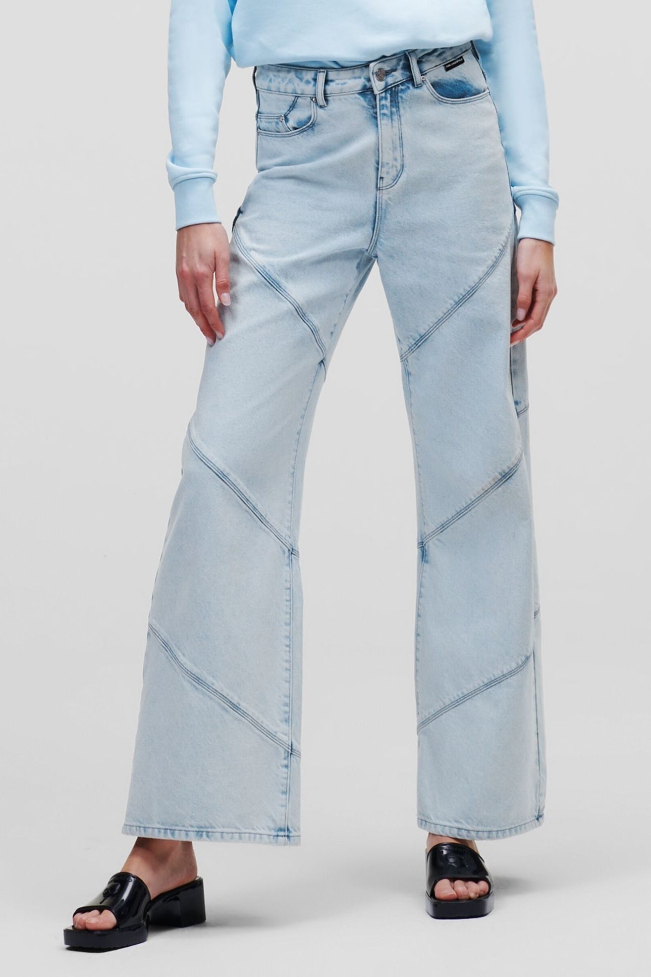 WIDE LEG DENIM PANTS LIGHT BLUE DENIM 1