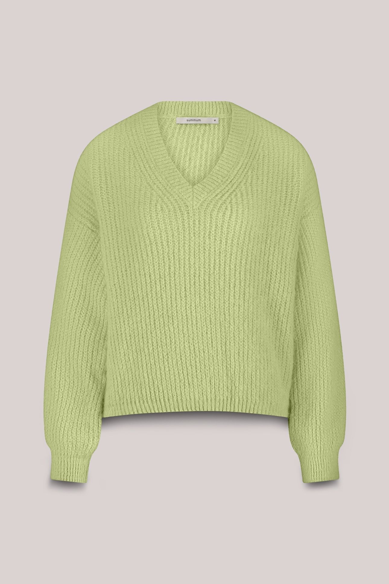 SWEATER GARMENT DYE KNIT MISTY LIME 4
