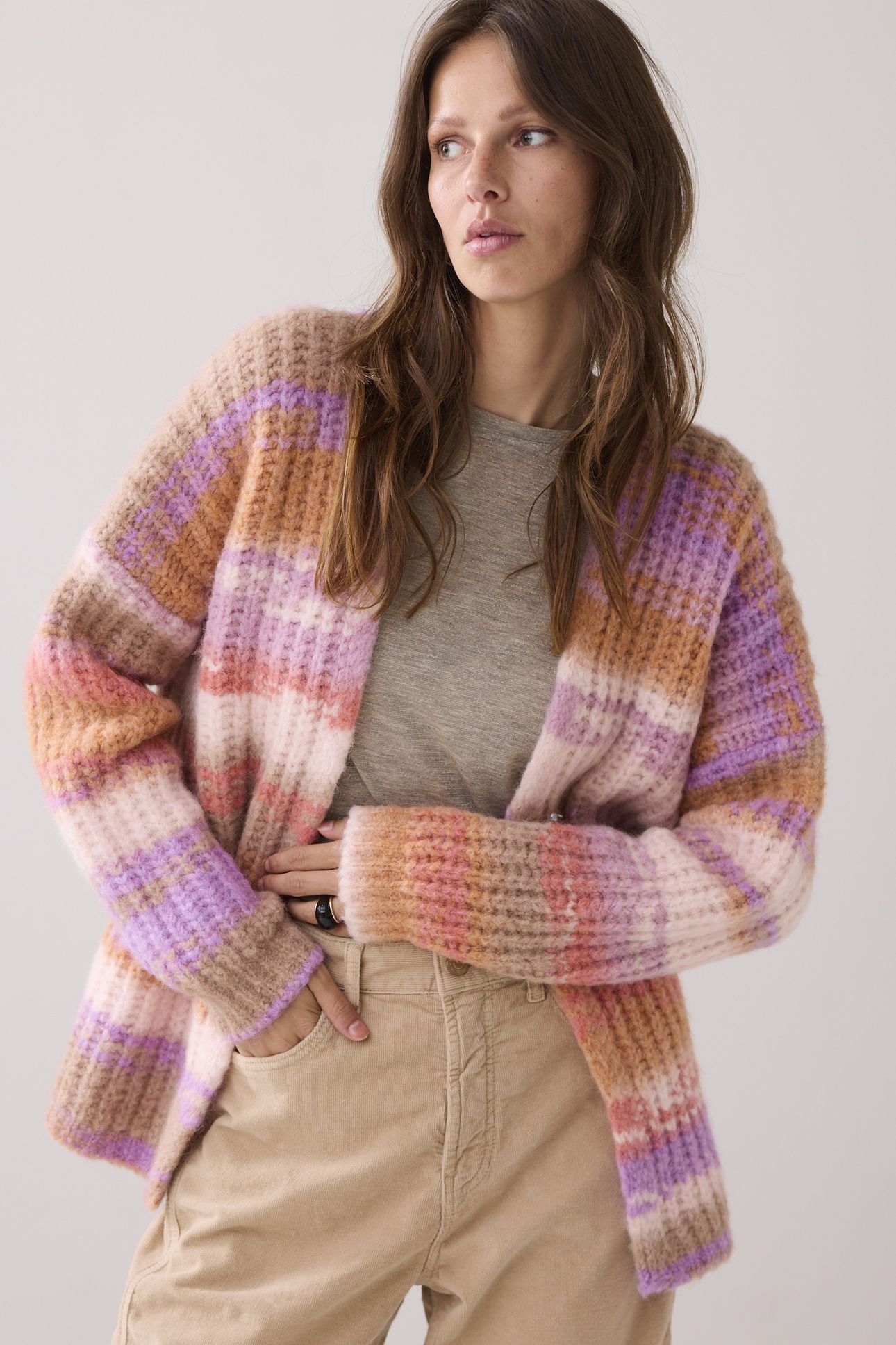 CARDIGAN CUSHY WOOL BLEND KNIT MULTICOLOUR 2