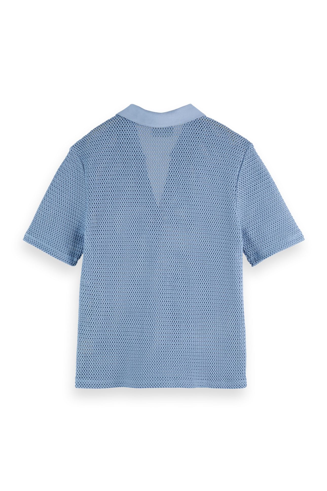 CROCHET POLO FADED DENIM 5
