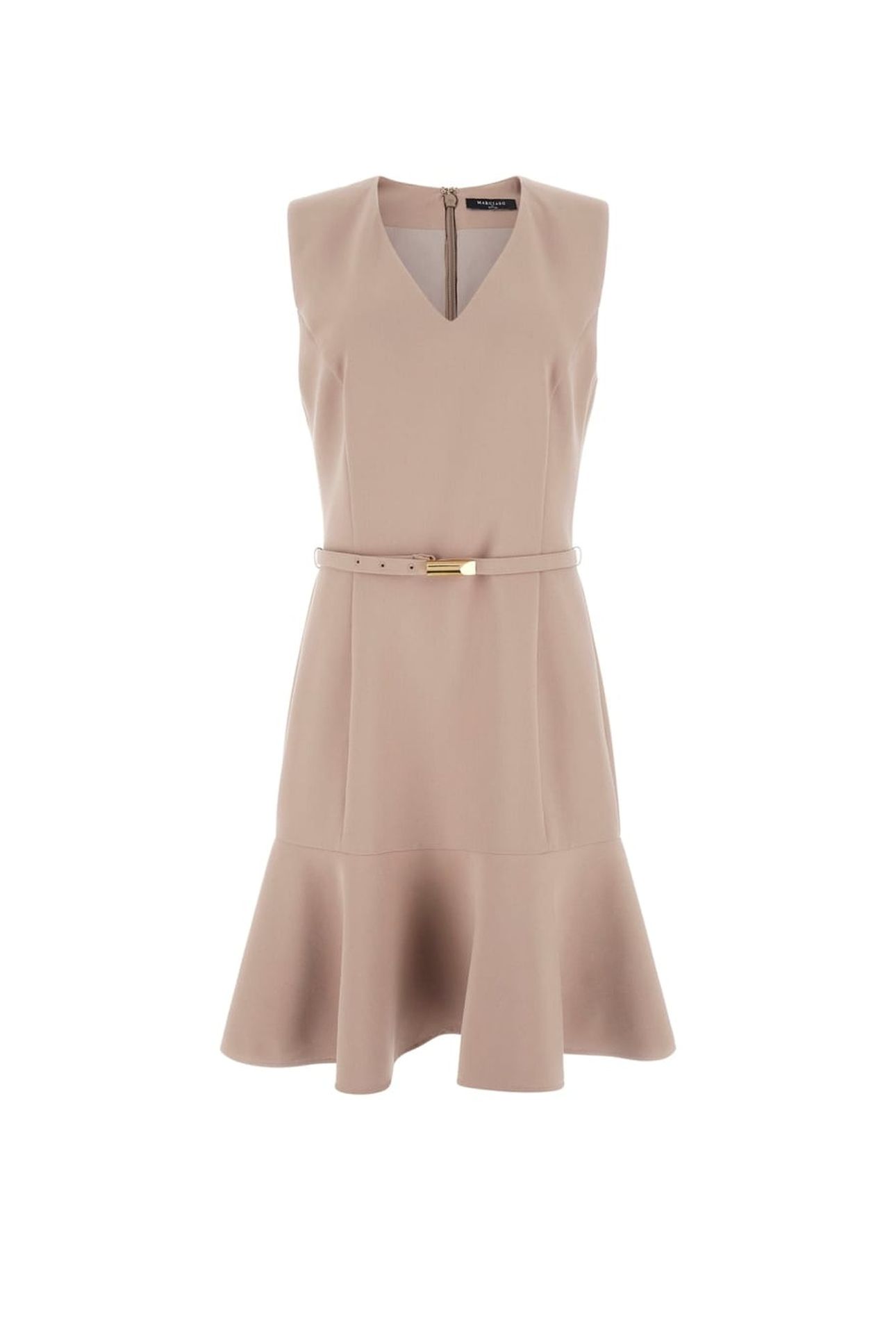 DALIA SL FLARED DRESS SILK TAUPE 7