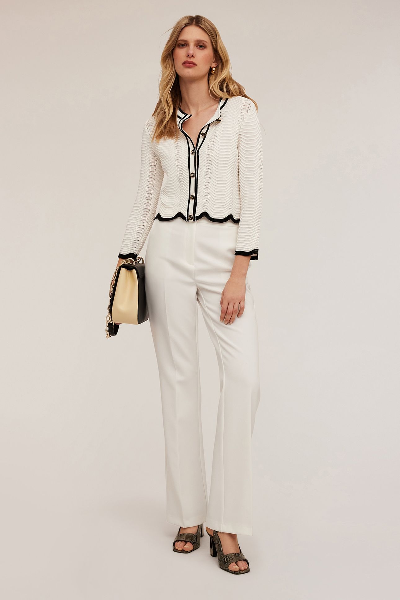 PALAZZO TROUSERS WITH IRONED CREASE WHITE 3