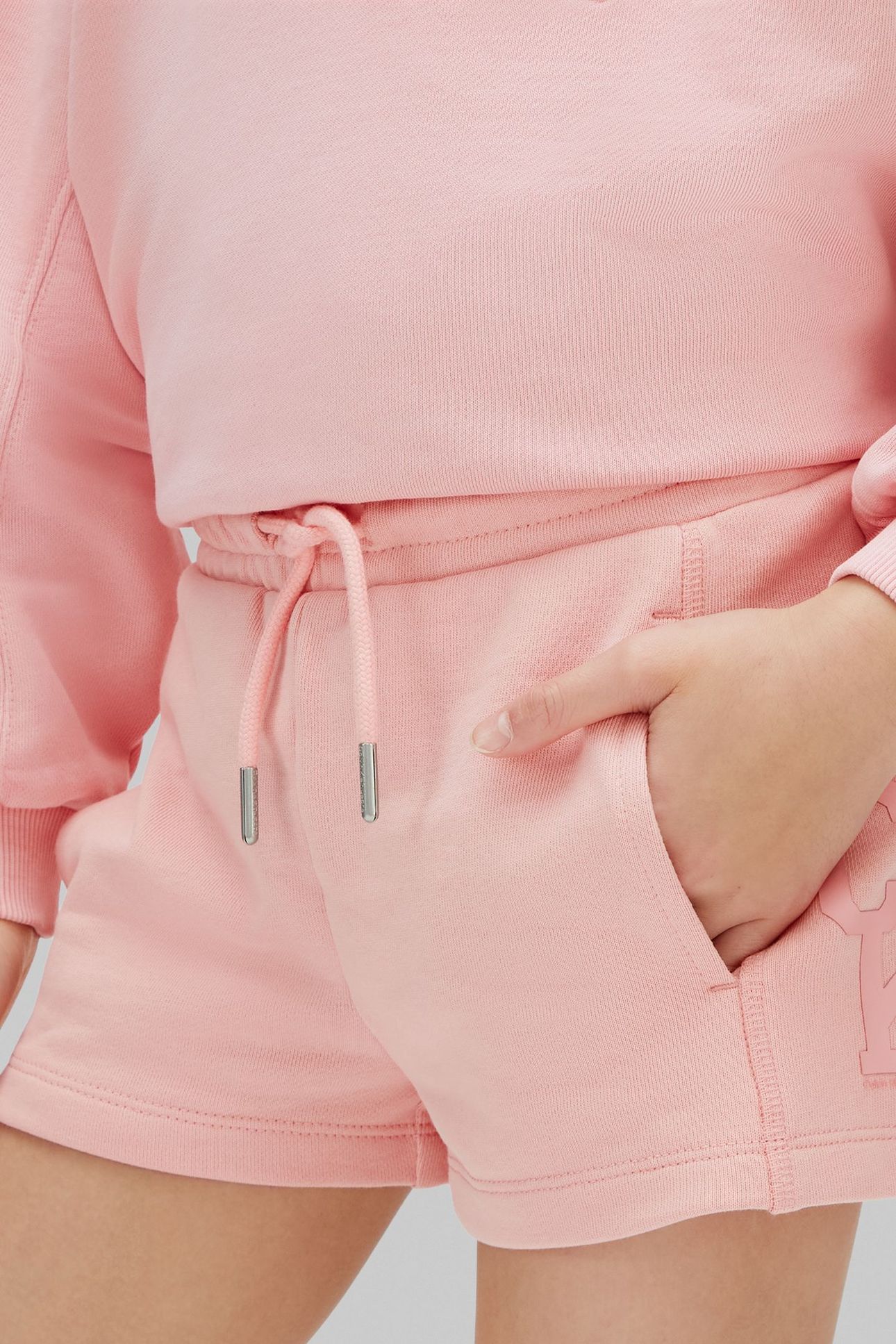 GIRLS CK FRENCH TERRY SHORTS QUARTZ PINK 5