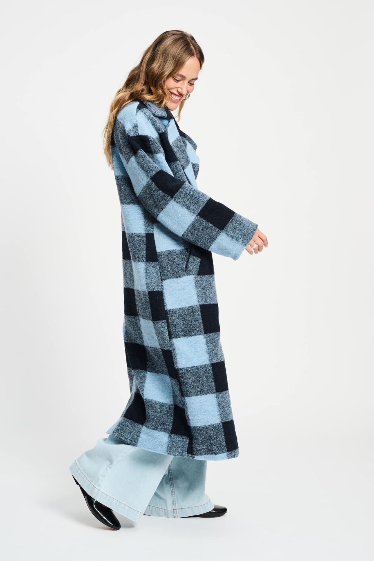 COAT - CHECK DAWN BLUE 4