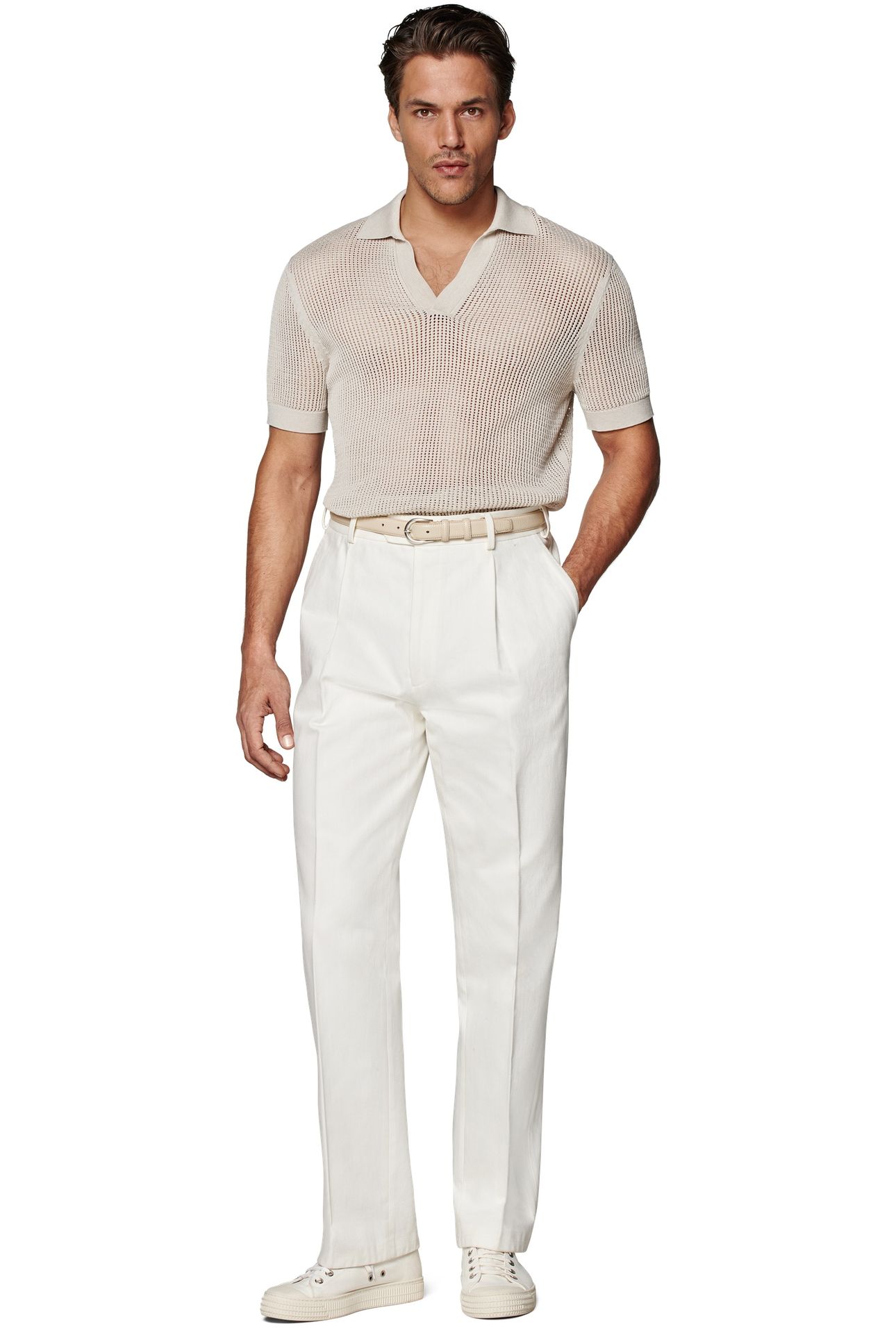 DUCA-OFF-WHITE FORMAL TROUSERS OFF-WHITE 4