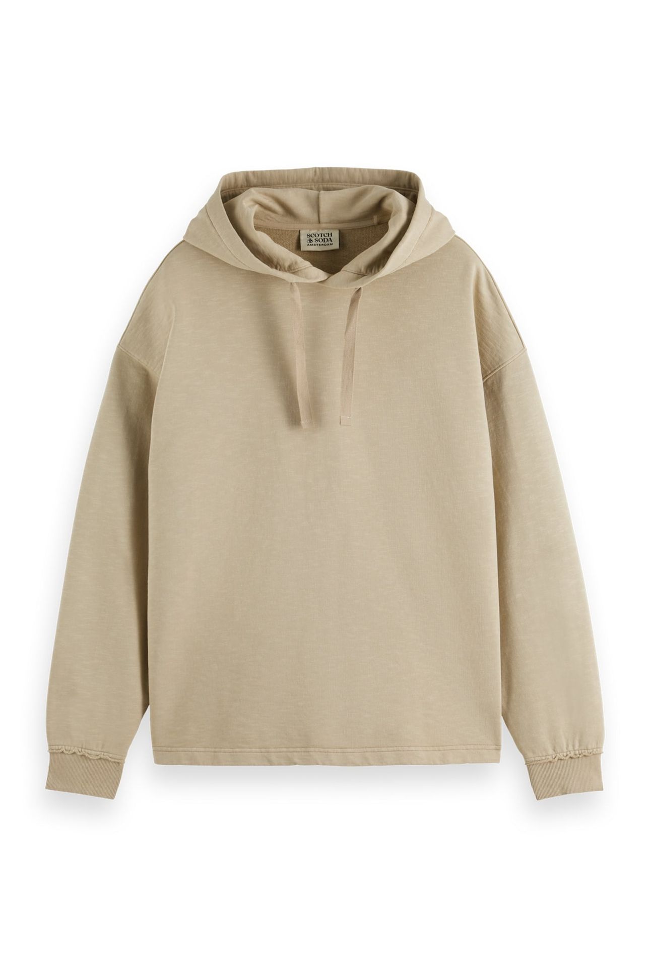 3 CROSSES GARMENT-DYED HOODIE PLAZA TAUPE 1