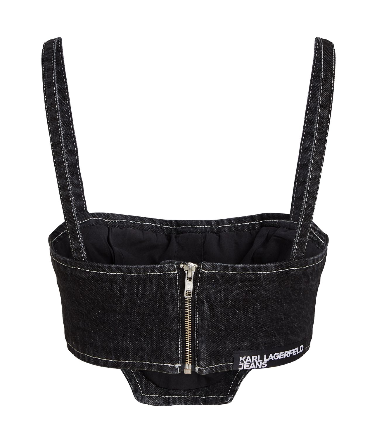KLJ DENIM BUSTIER WASHED BLACK CONTRAST 6