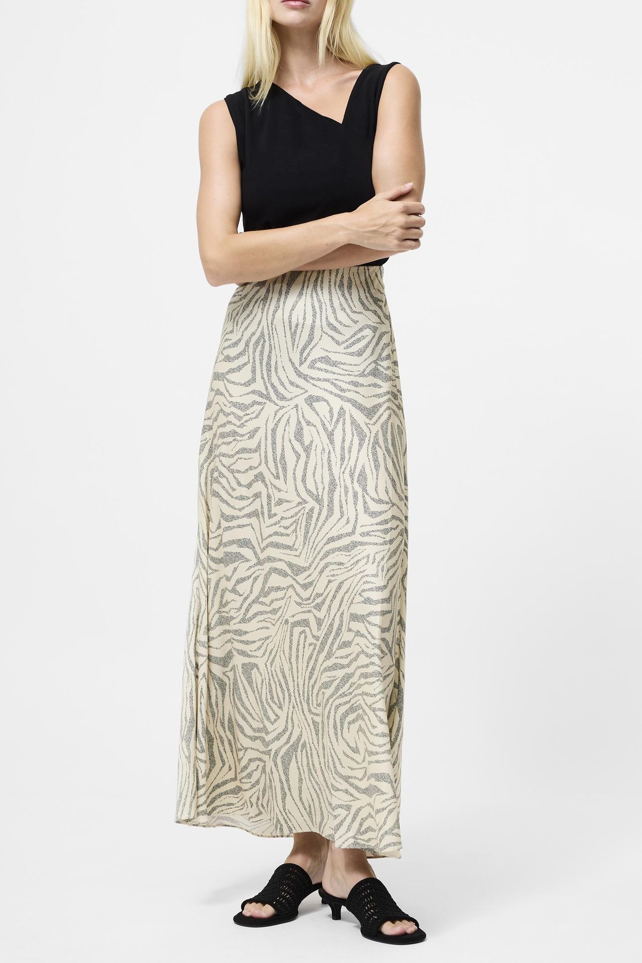 JOSIE ENNIS BIAS SKIRT PORCELAIN CREAM/BLAC 1