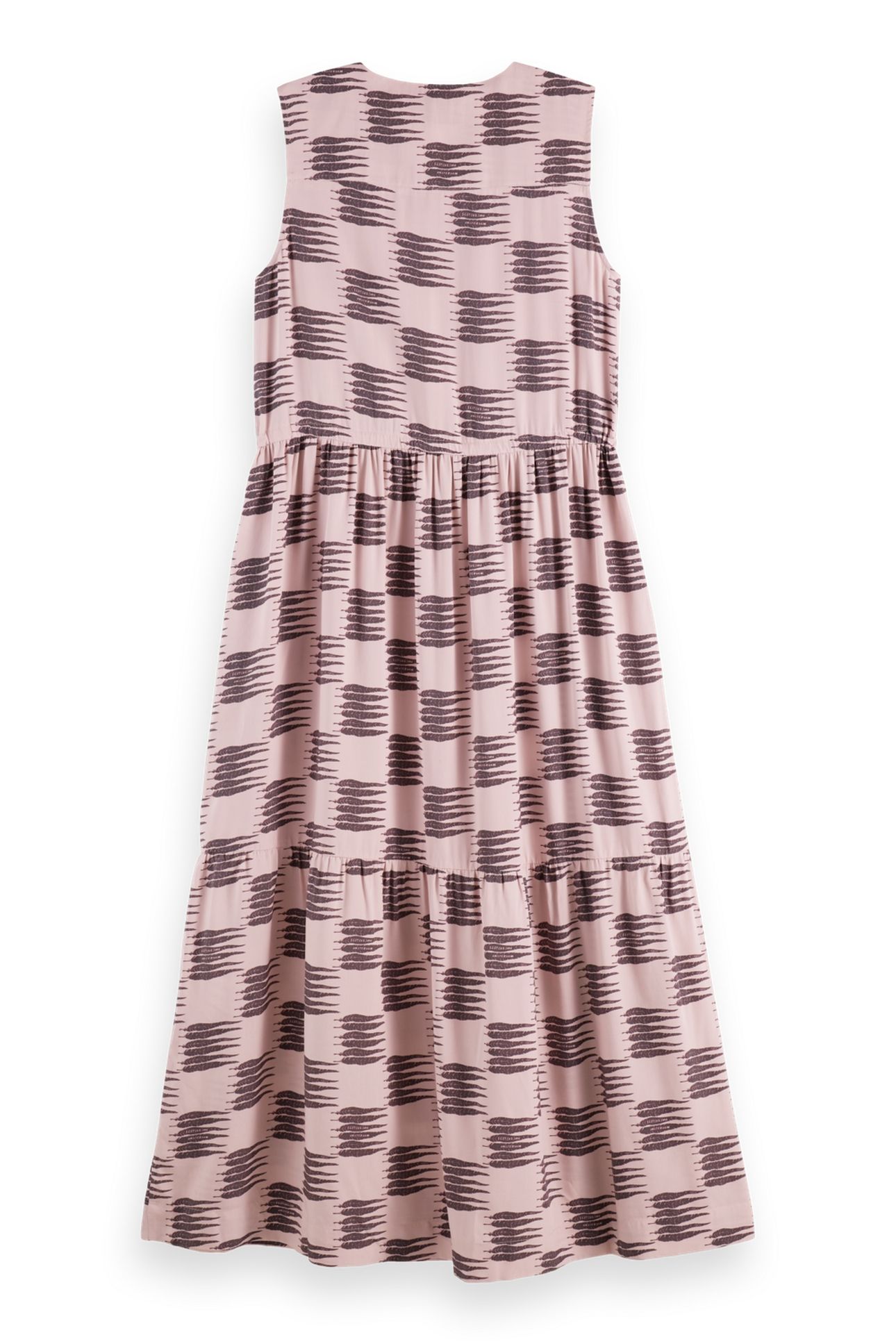 MIDI DRESS WITH GATHERED WAIST FEATHER BLOCK 4