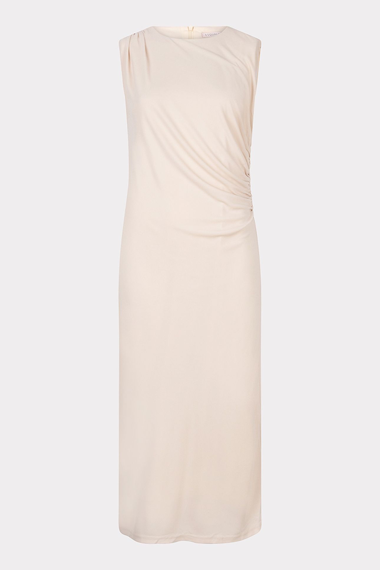 DRESS LONG SLV/LSS GATHERING SAND 4
