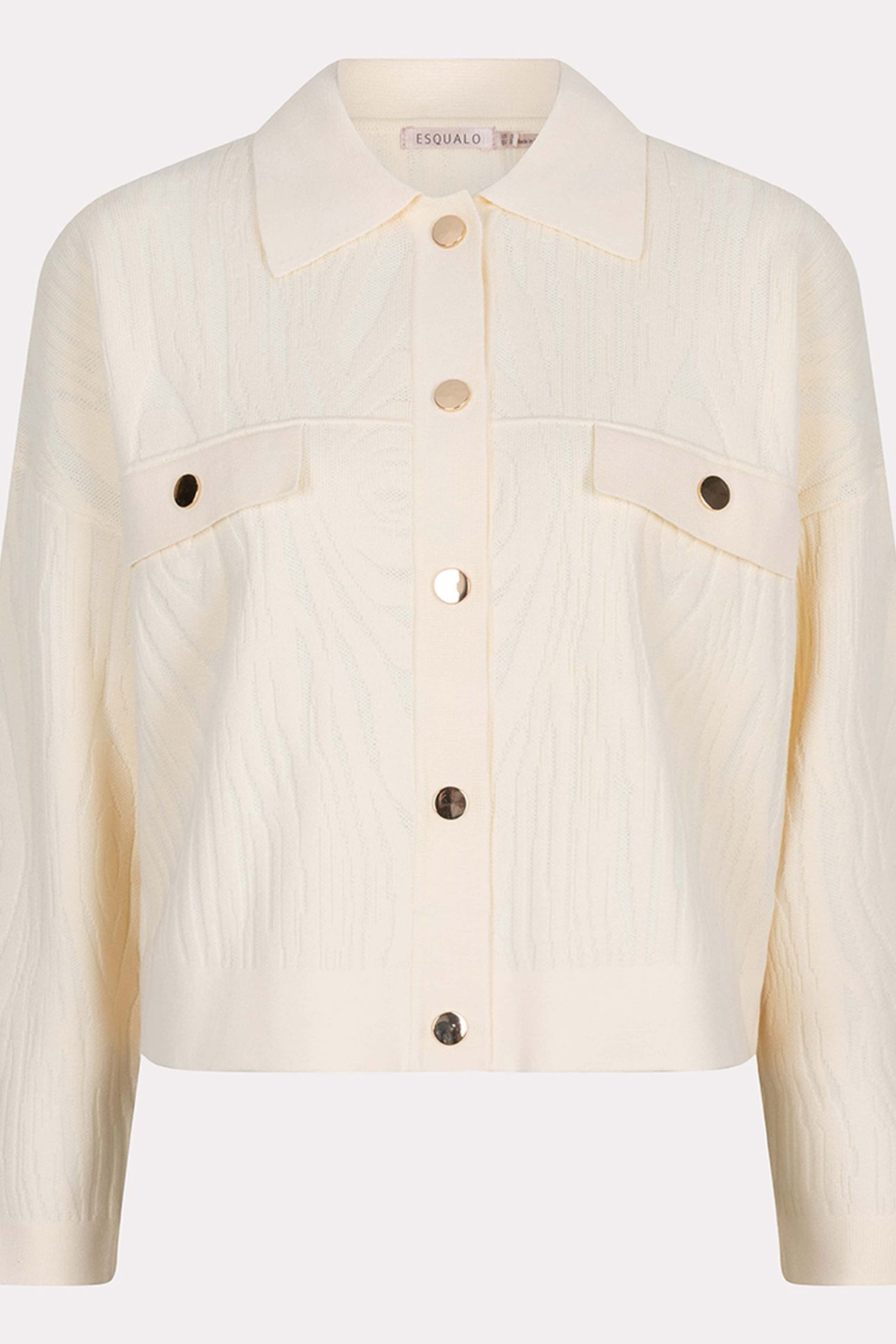 CARDIGAN JACQUARD 2TONE OFF WHITE 5