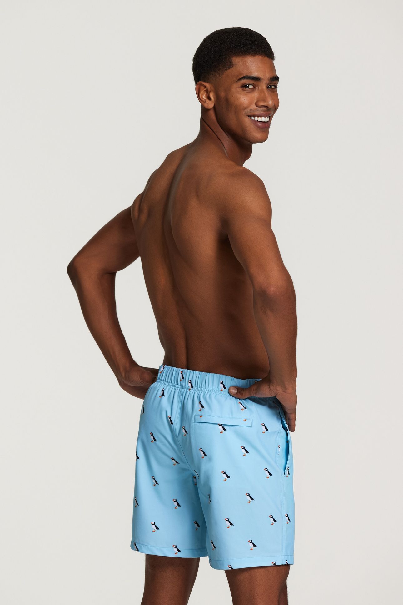 STRETCH SWIMSHORT PUFFIN MAYAN BLUE 3