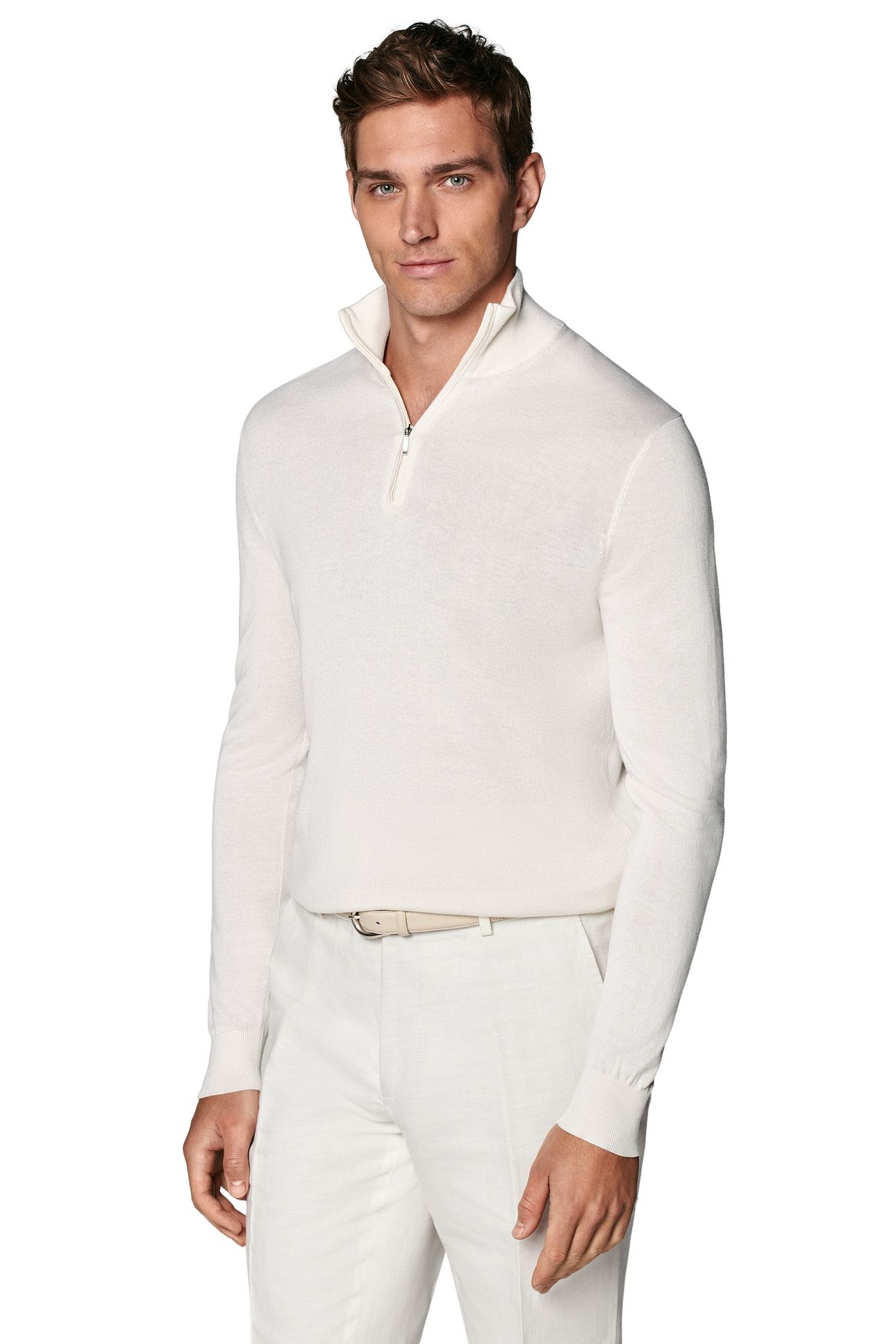 HALF ZIP OFF WHITE CARDIGANS OFF-WHITE 2
