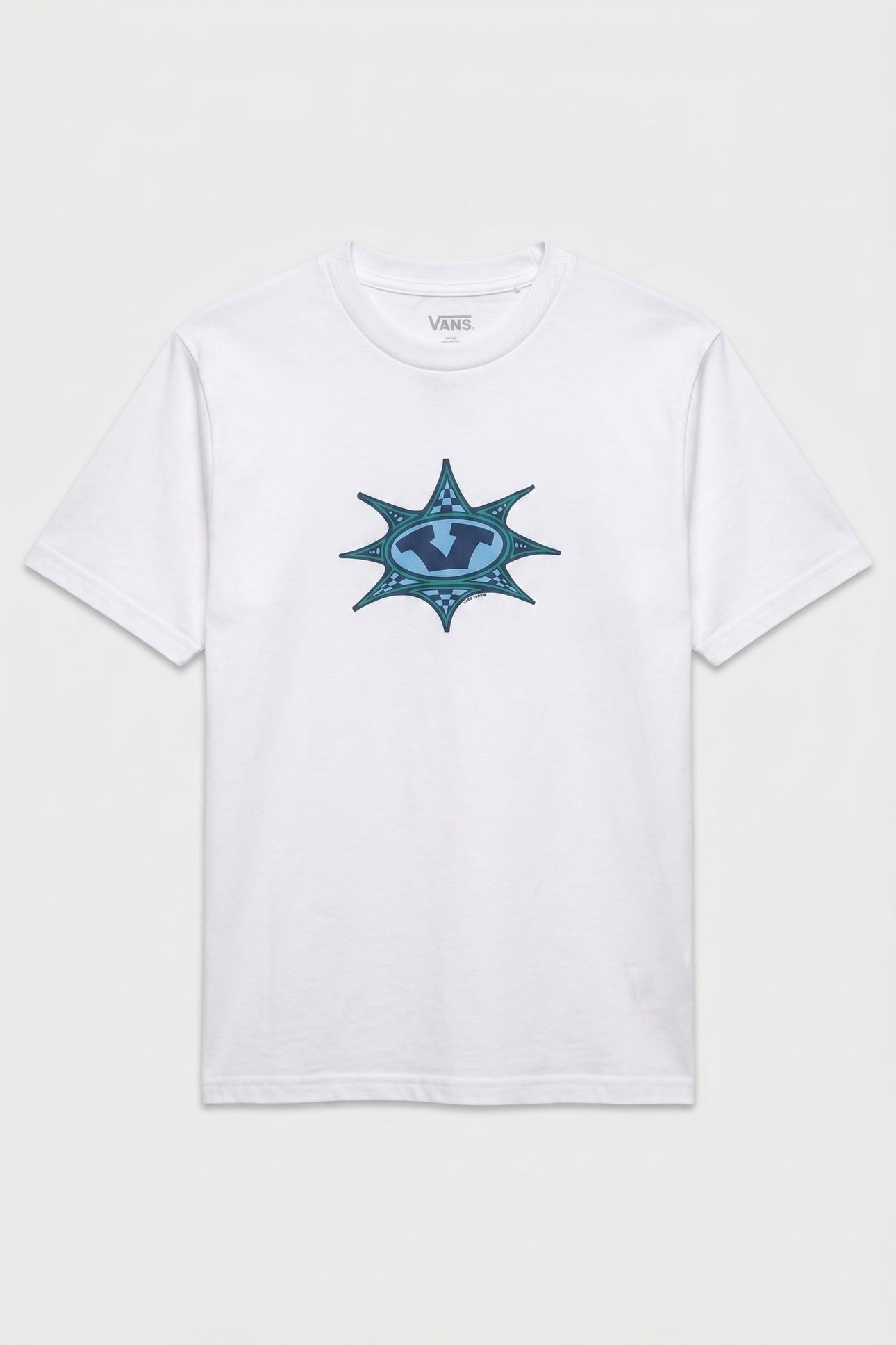 BOYS STAR CHECKER SS WHITE 2