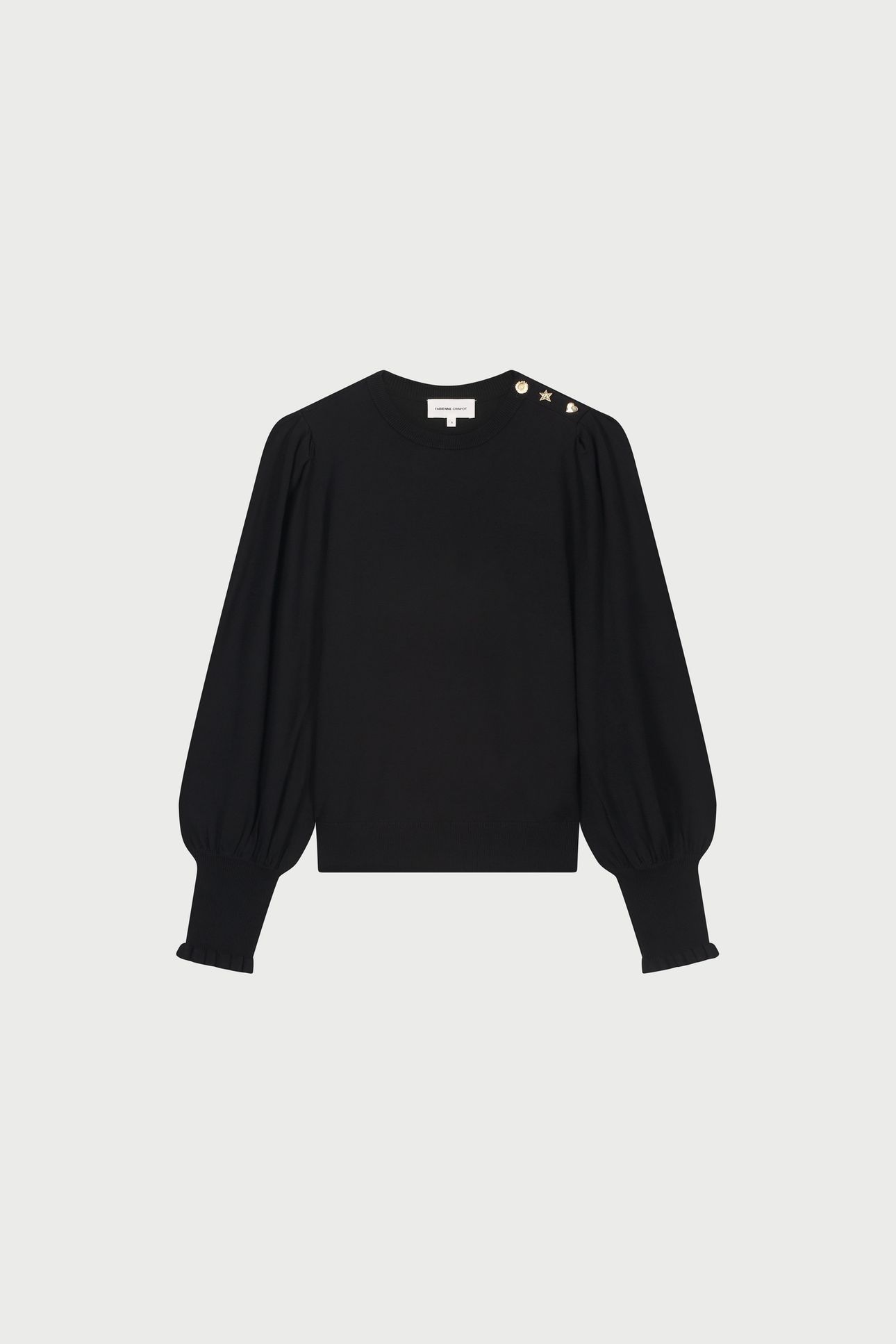 MOLLY BALLOON PULLOVER BLACK 4