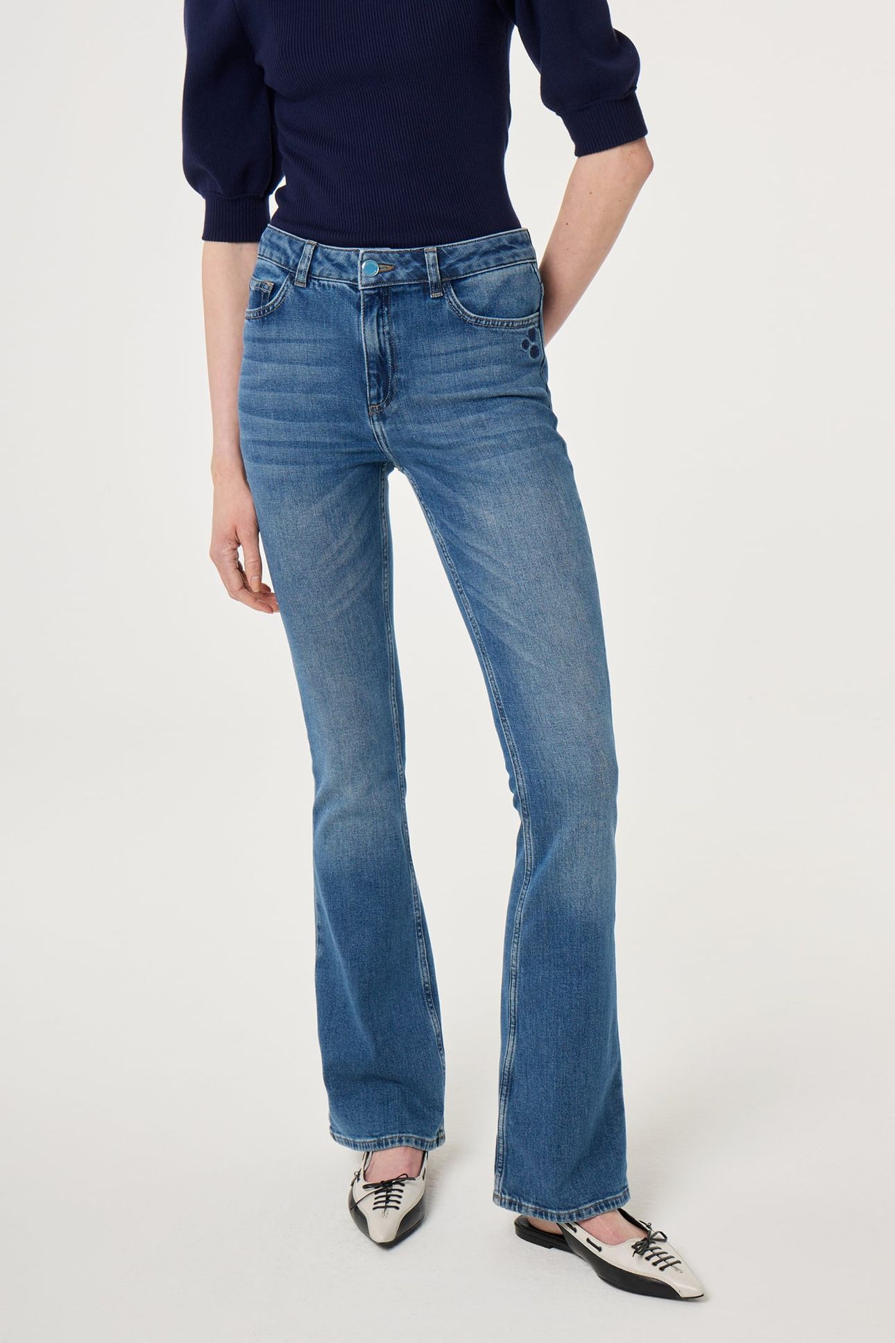 THEA WIDE LEG JEANS CORNFLOWER BLUE 2