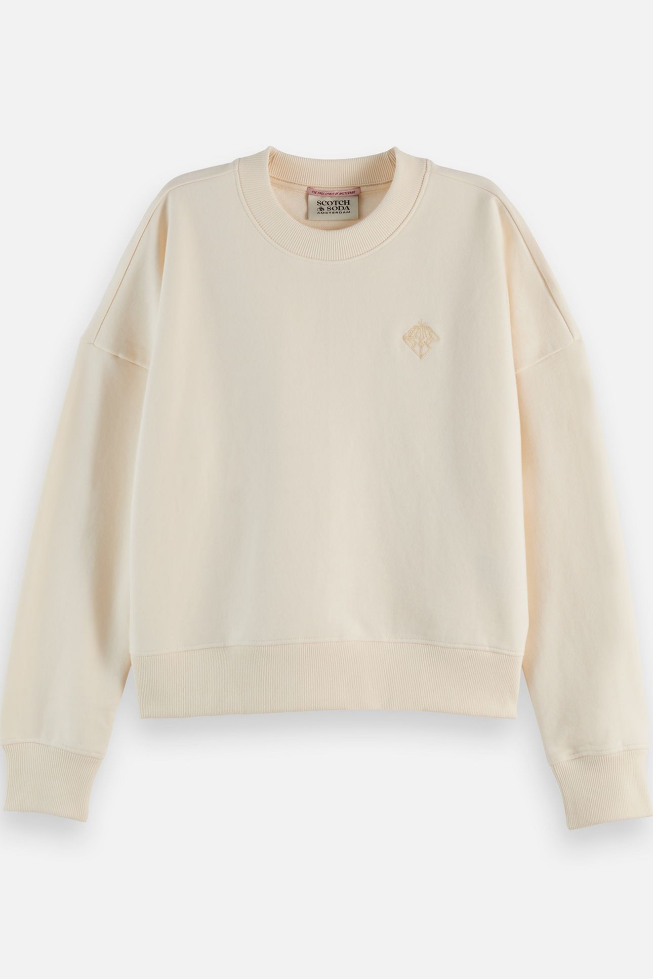 EMBROIDERED LOGO SWEATSHIRT OFF WHITE 4