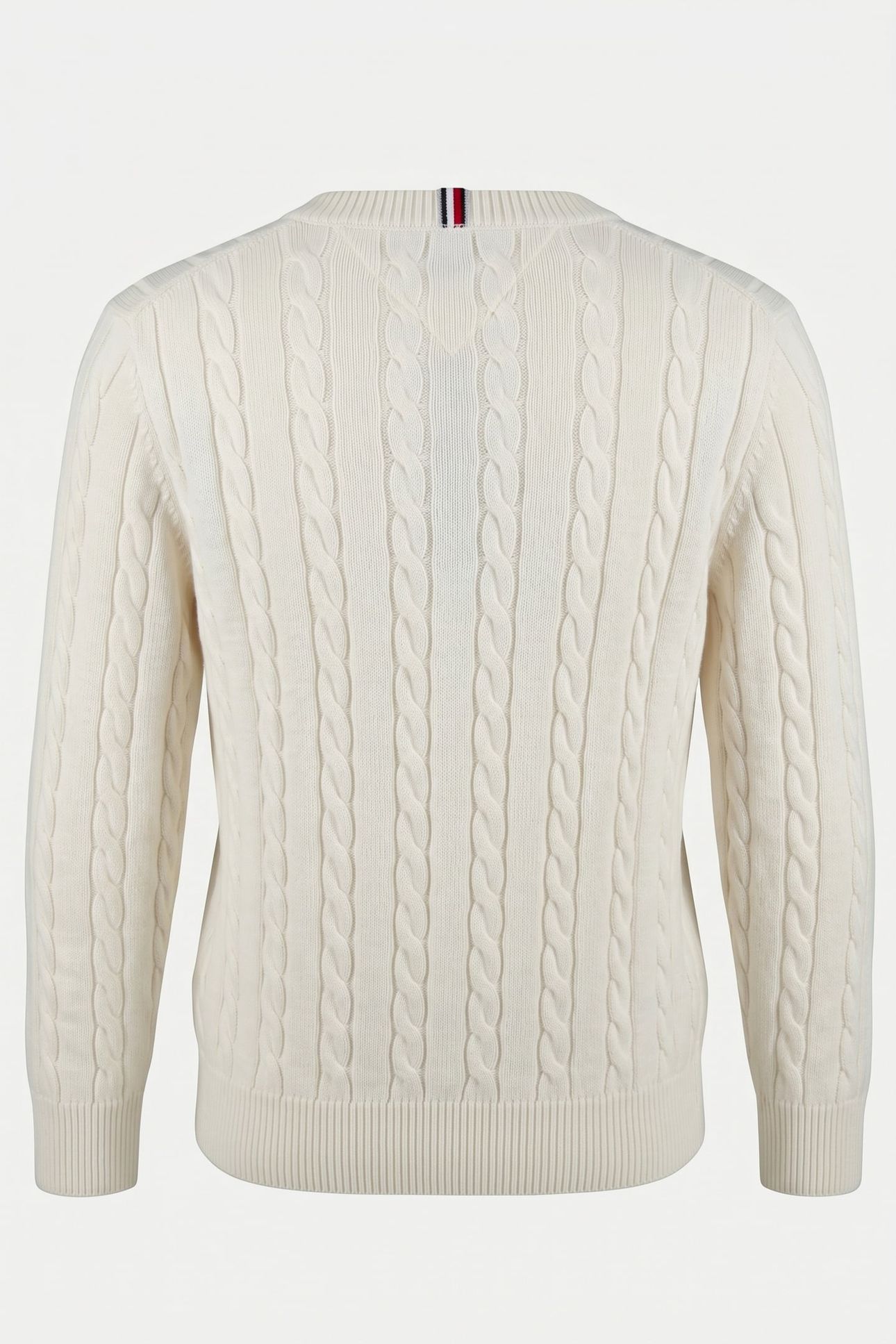 BOYS COTTON CABLE SWEATER IVORY SILK 3
