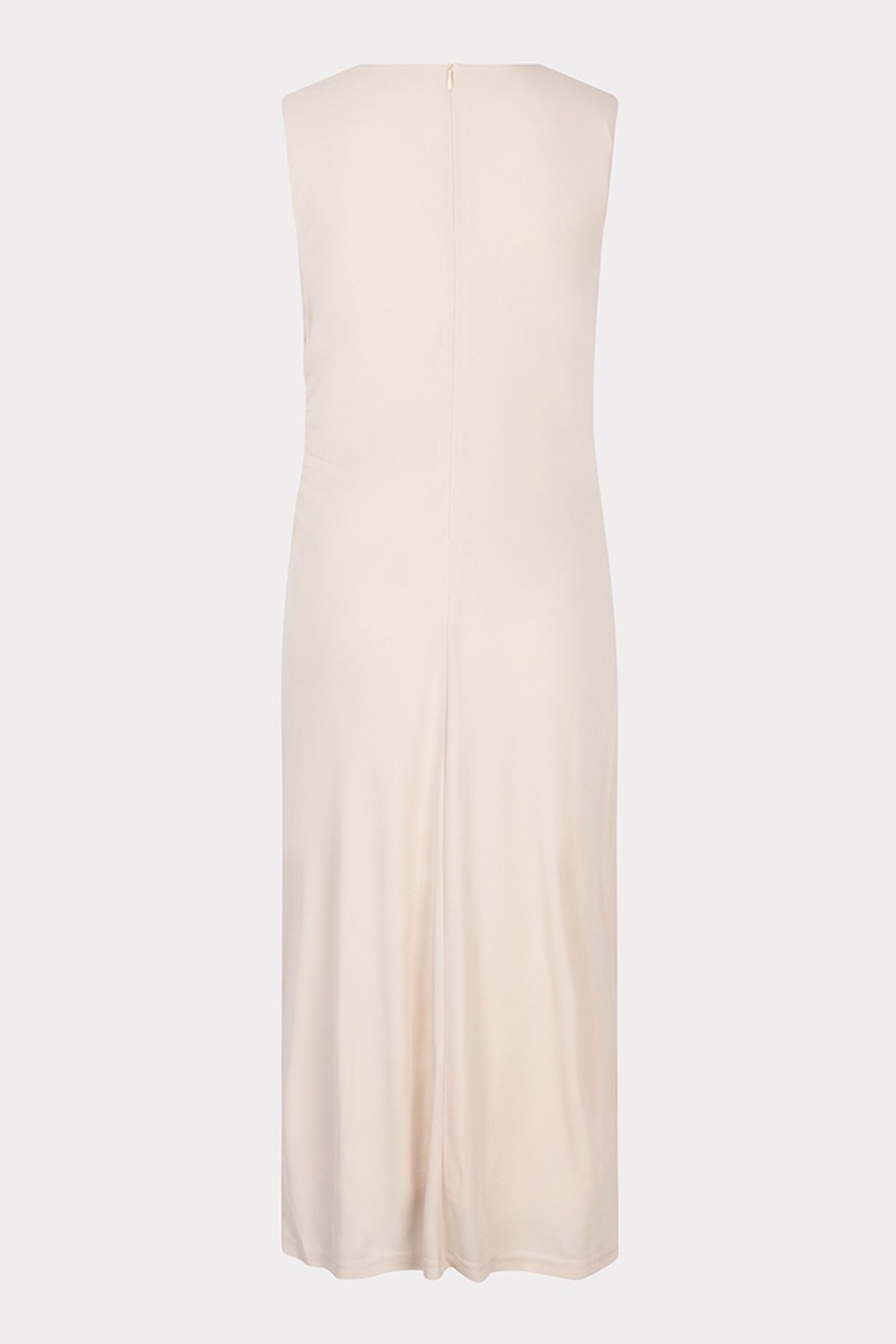 DRESS LONG SLV/LSS GATHERING SAND 5