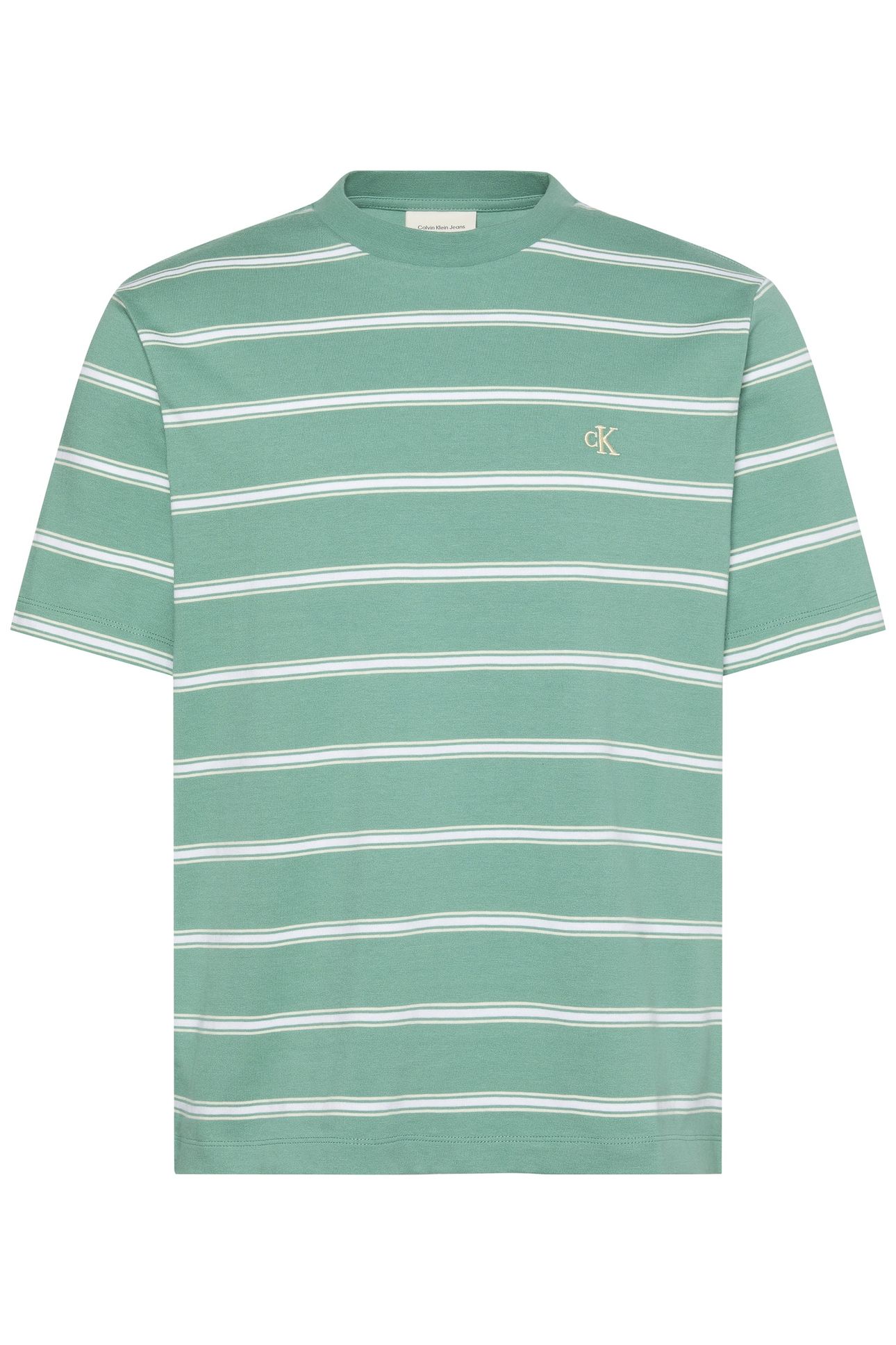 SS EASY STRIPE CREWNECK WILD GREEN 5