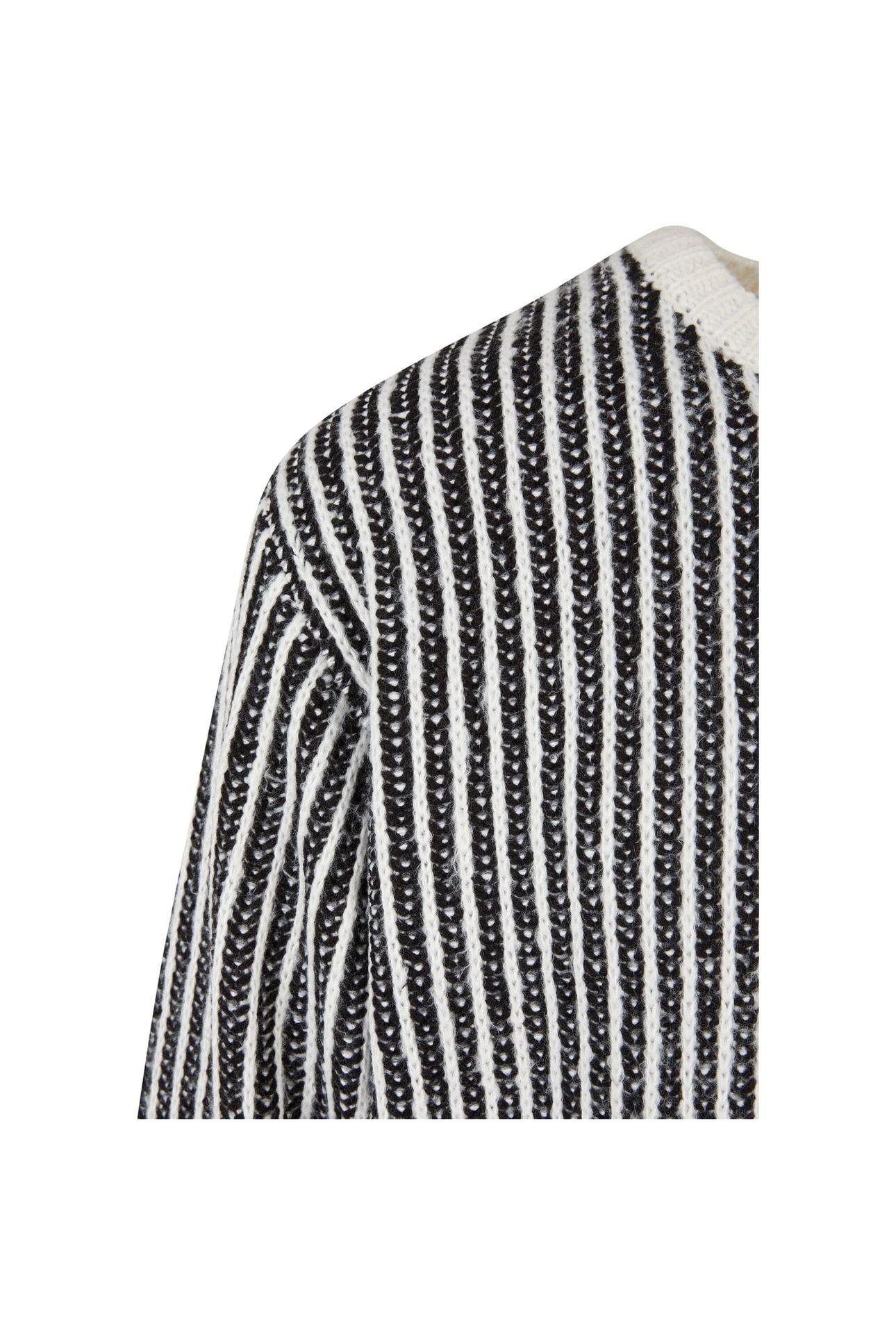 OVERSIZED TWO TONE SWEATER WHITESAND/BLACK 4