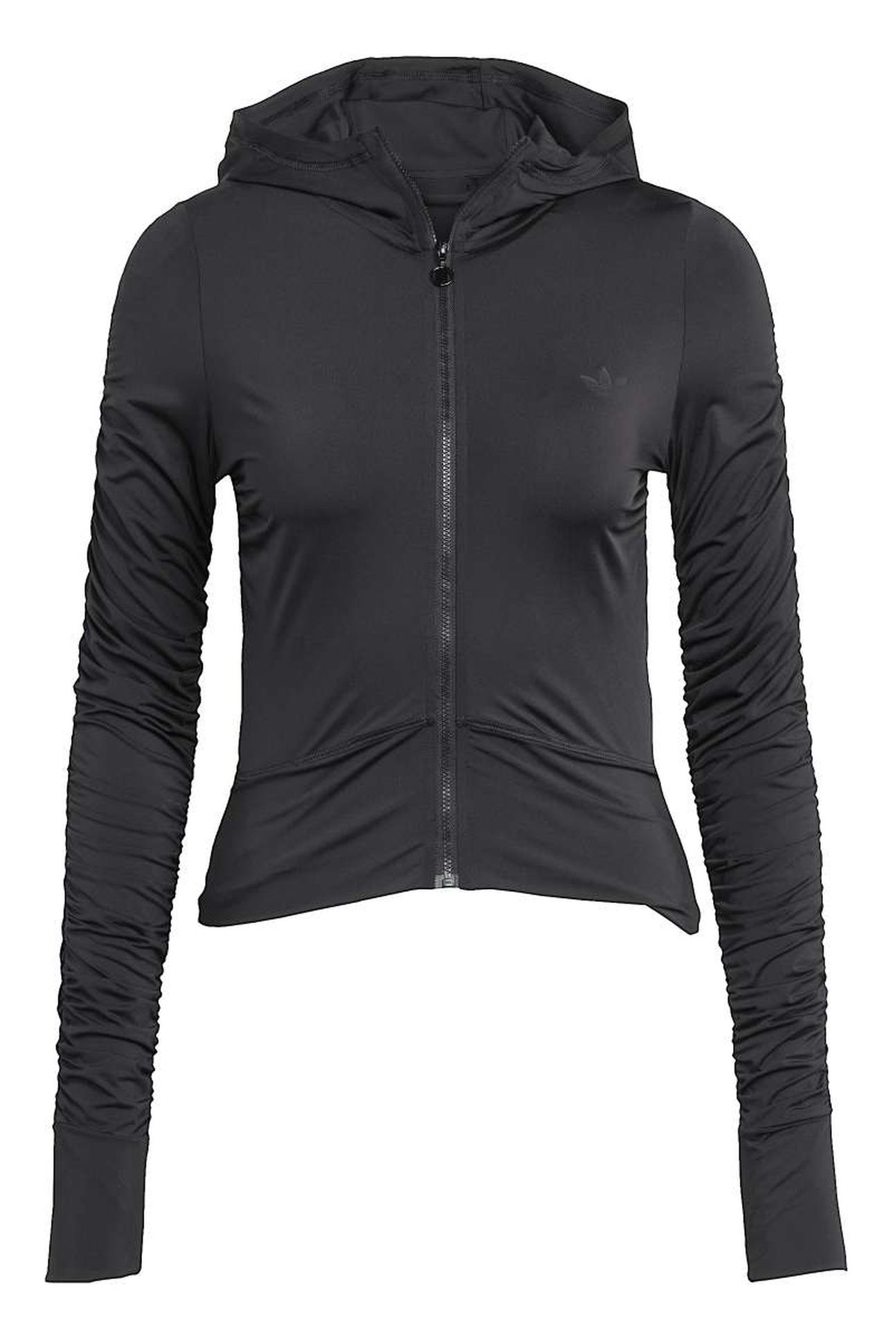ORIGINALS RUCHED TRACK TOP BLACK 5