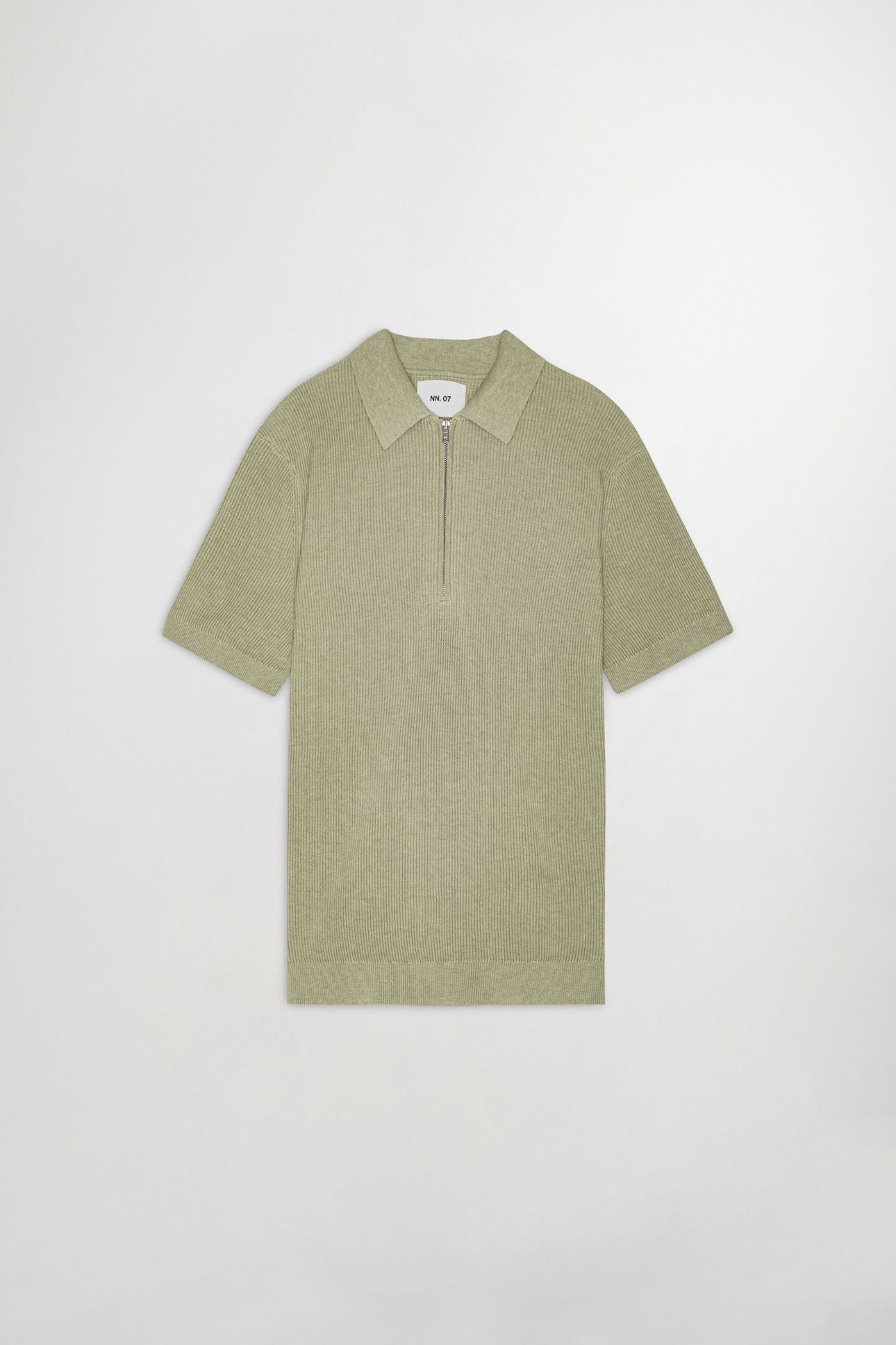HANSIE SS ZIP 6600 KNIT SAGE GREEN 4