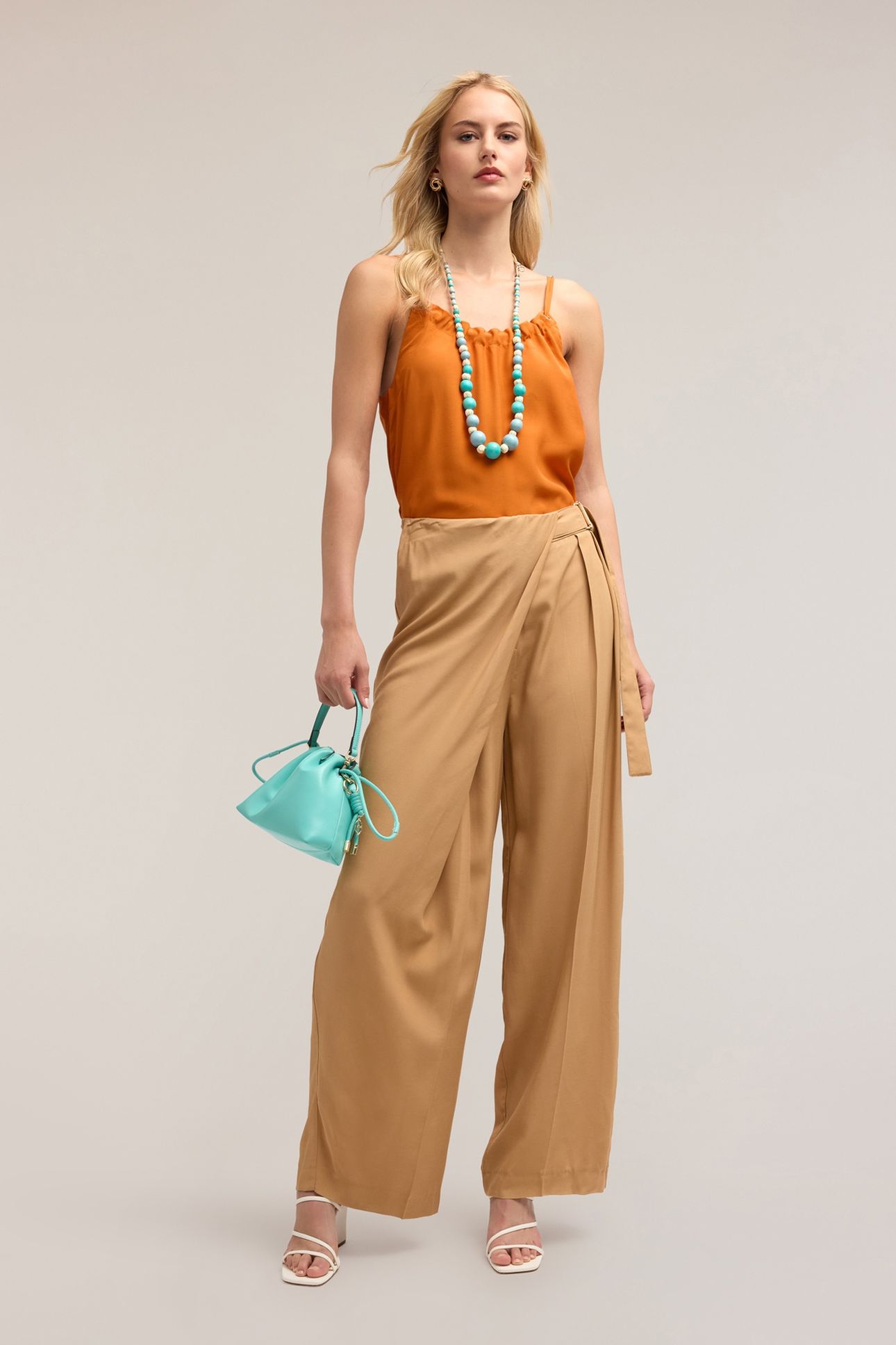 VISCOSE SARONG TROUSERS BEIGE 3