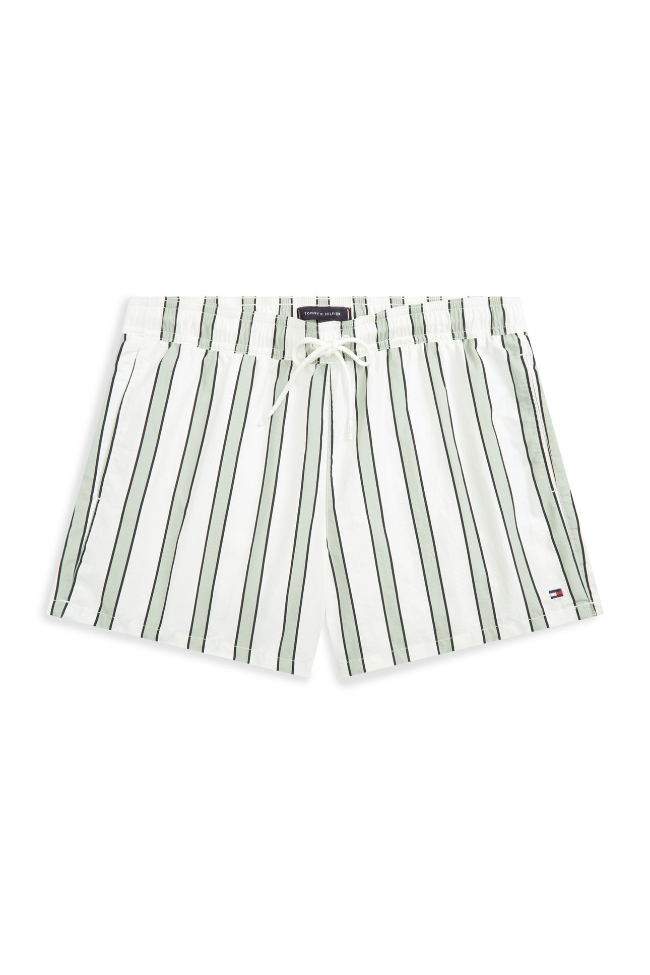 SHORT DRAWSTRING SWIM TRUNK STRIPE MINTY GREY 4