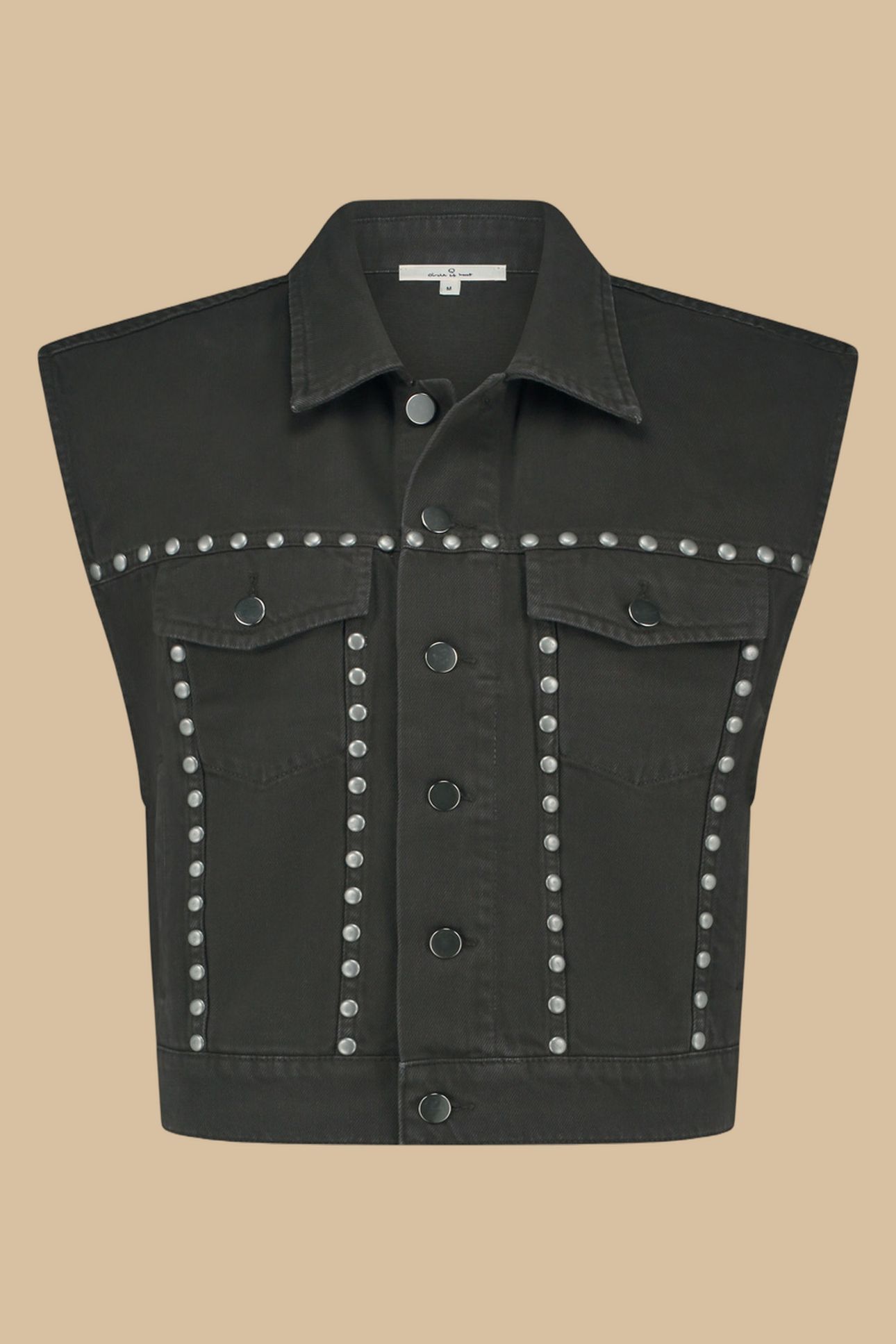LUCY GILET WASHED NERO 1