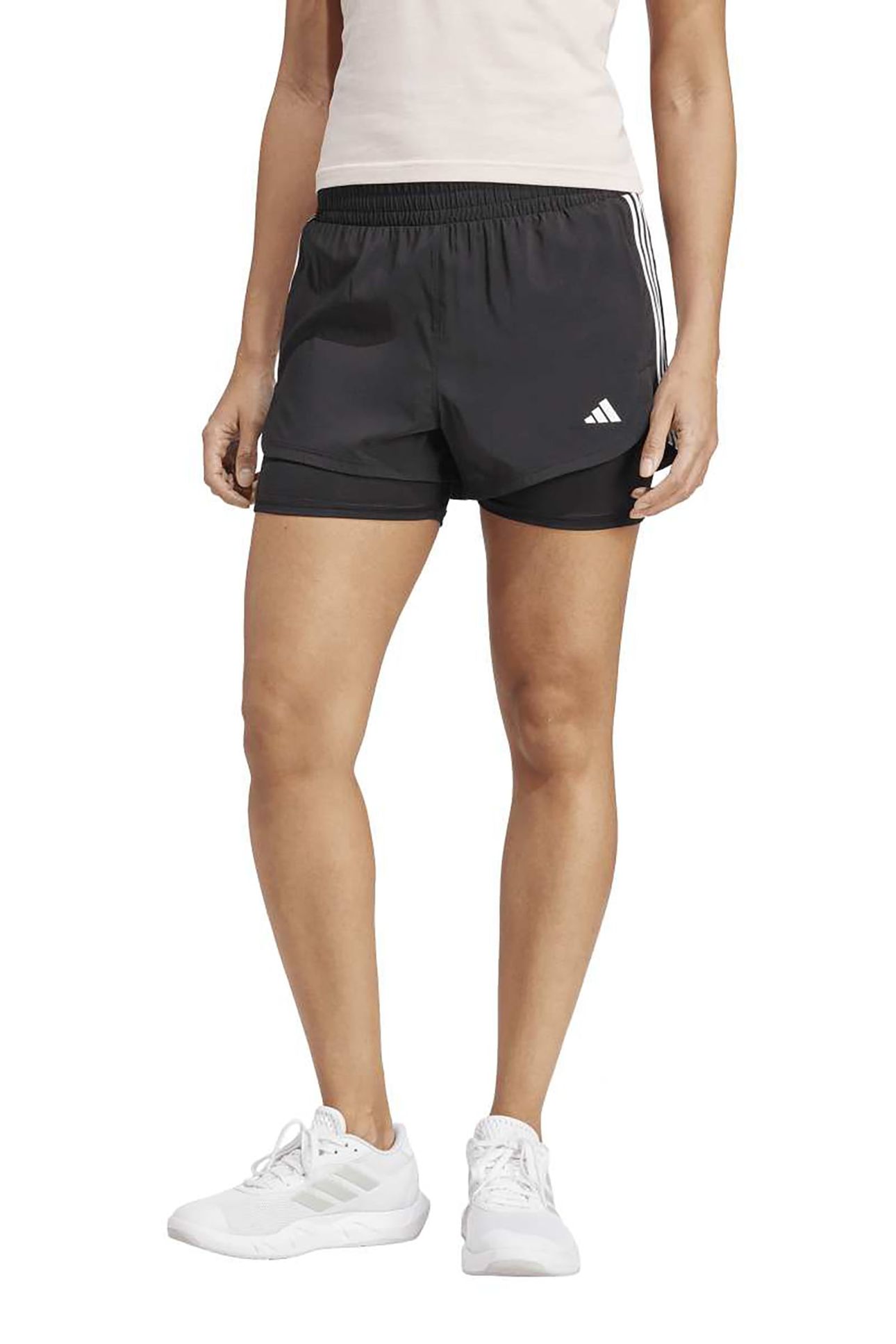 PERFORMANCE PACER 3-STRIPES TRAINING WOVEN SHORTS BLACK 1