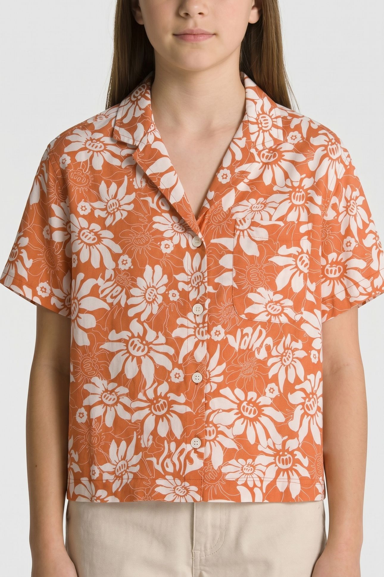 GIRLS AMSTONE SS TOP GR AUTUMN LEAF 1