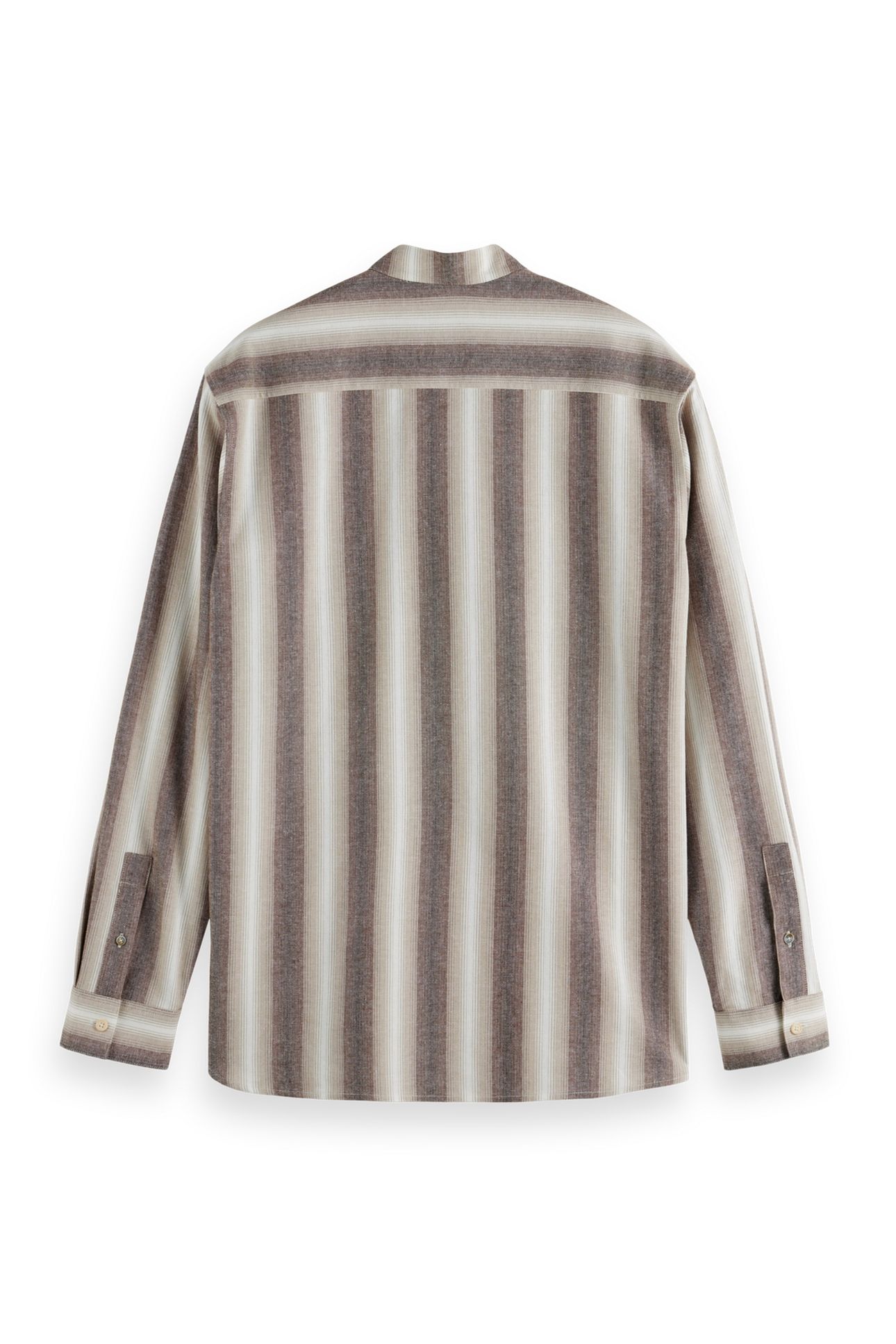 SHADOW-STRIPED COTTON SHIRT PLAZA TAUPE SHADOW STRIPE 2