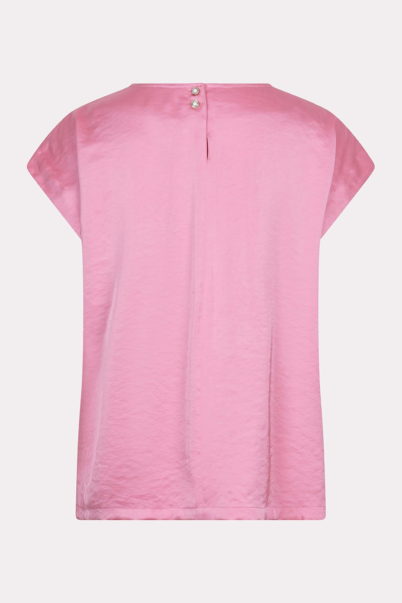 BLOUSE R-NECK SATIN LOOK ROSE 6