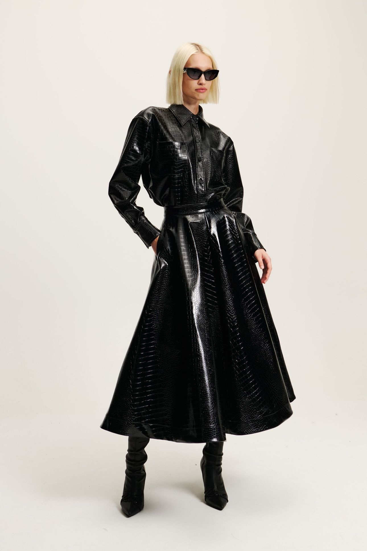 FAUX LEATHER SHIRT BLACK 6