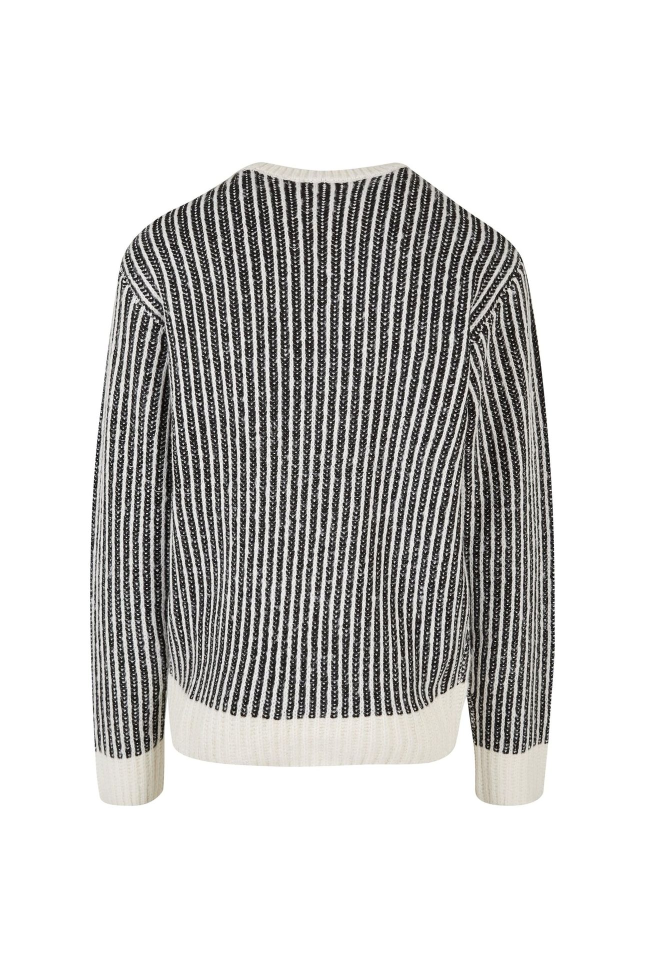 OVERSIZED TWO TONE SWEATER WHITESAND/BLACK 2