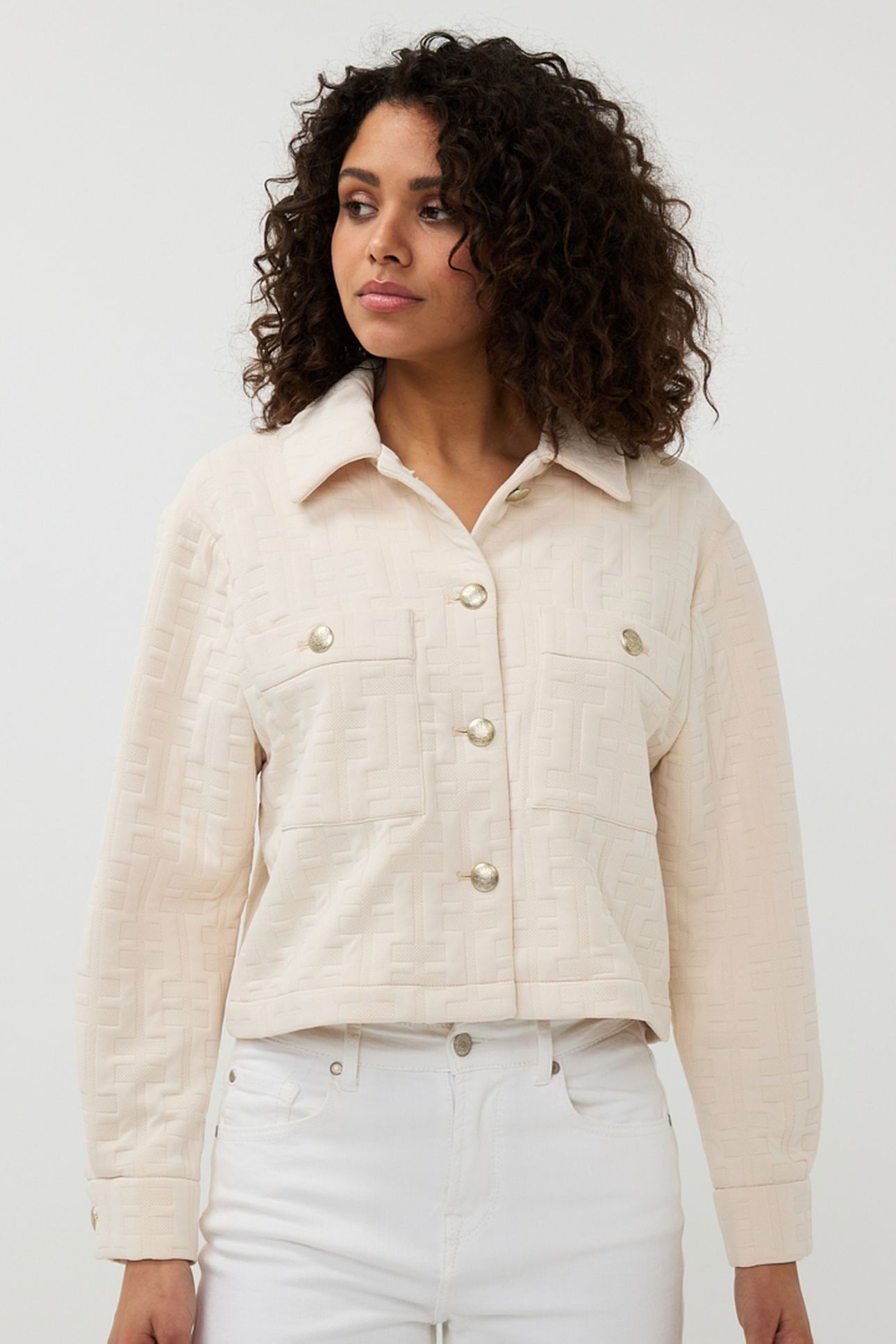 JACKET FANCY GRAPHIC PRINT SAND 2