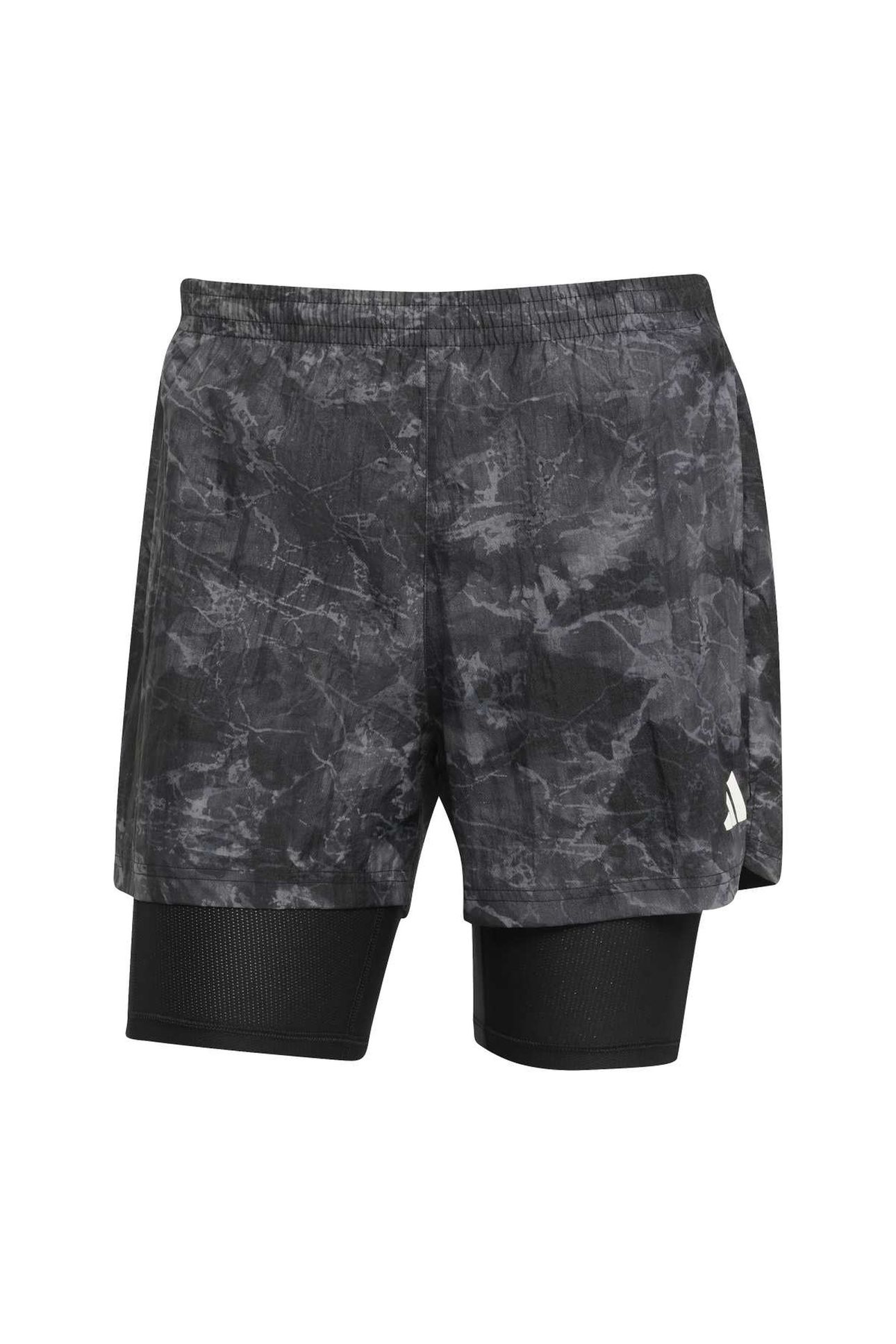 UNISEX PERFORMANCE OWN THE RUN SPRAY DYE 2IN1 SHORT GREY FOU 4