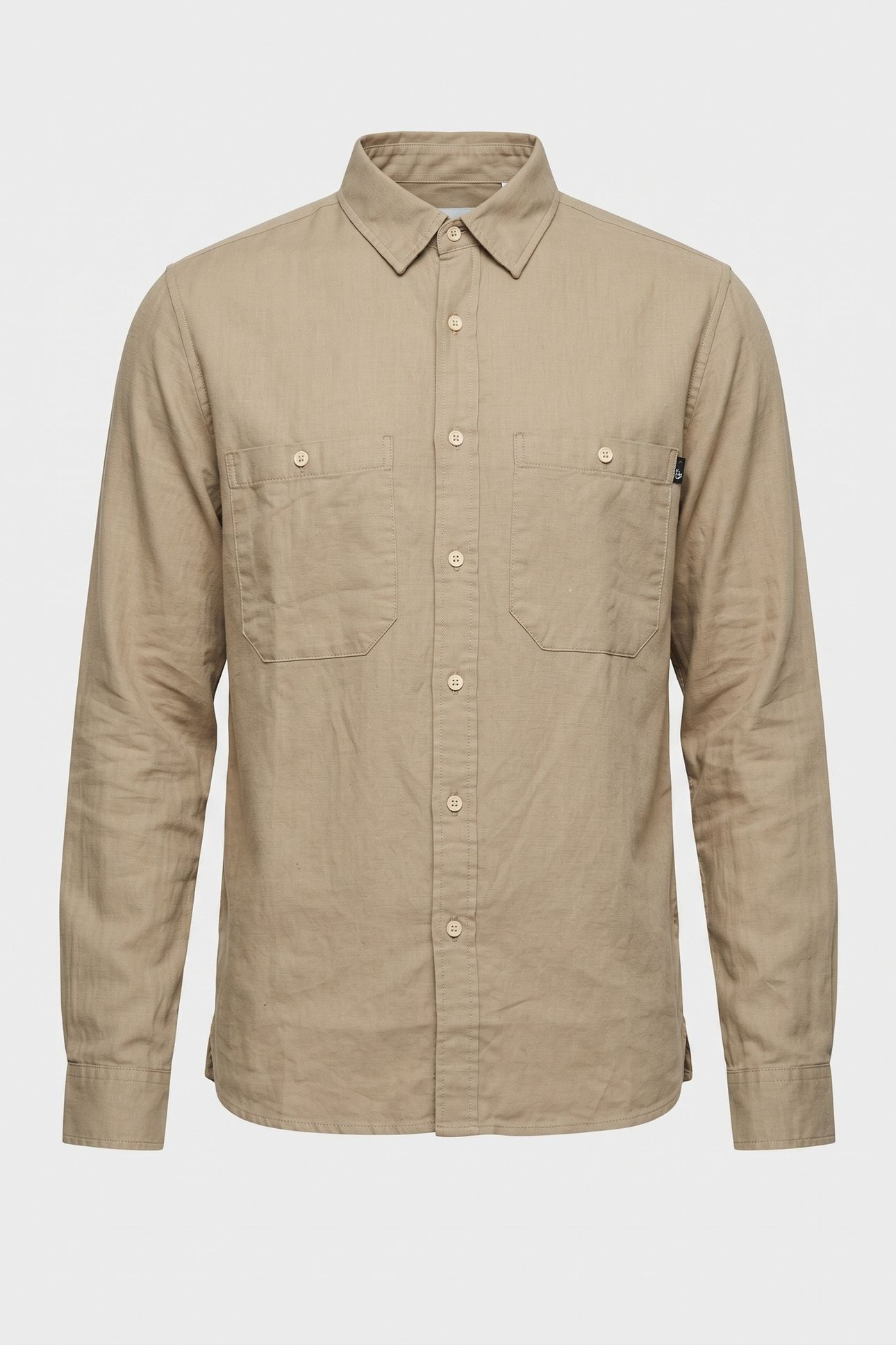 COTTON/LINEN POCKET LS SHIRT LEMON PEPPER 5